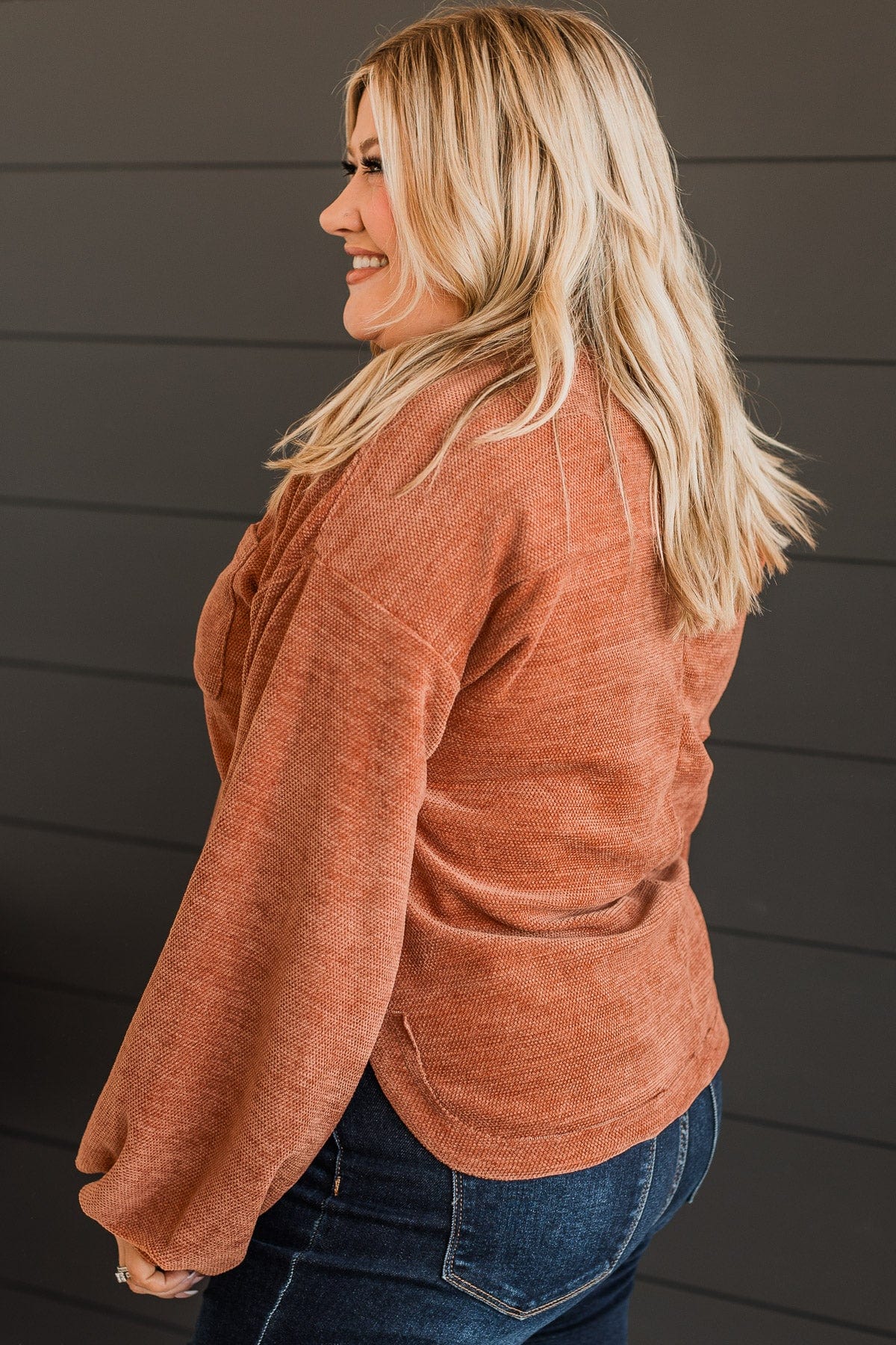 Long Time Coming Knit Top- Rust - Image 5