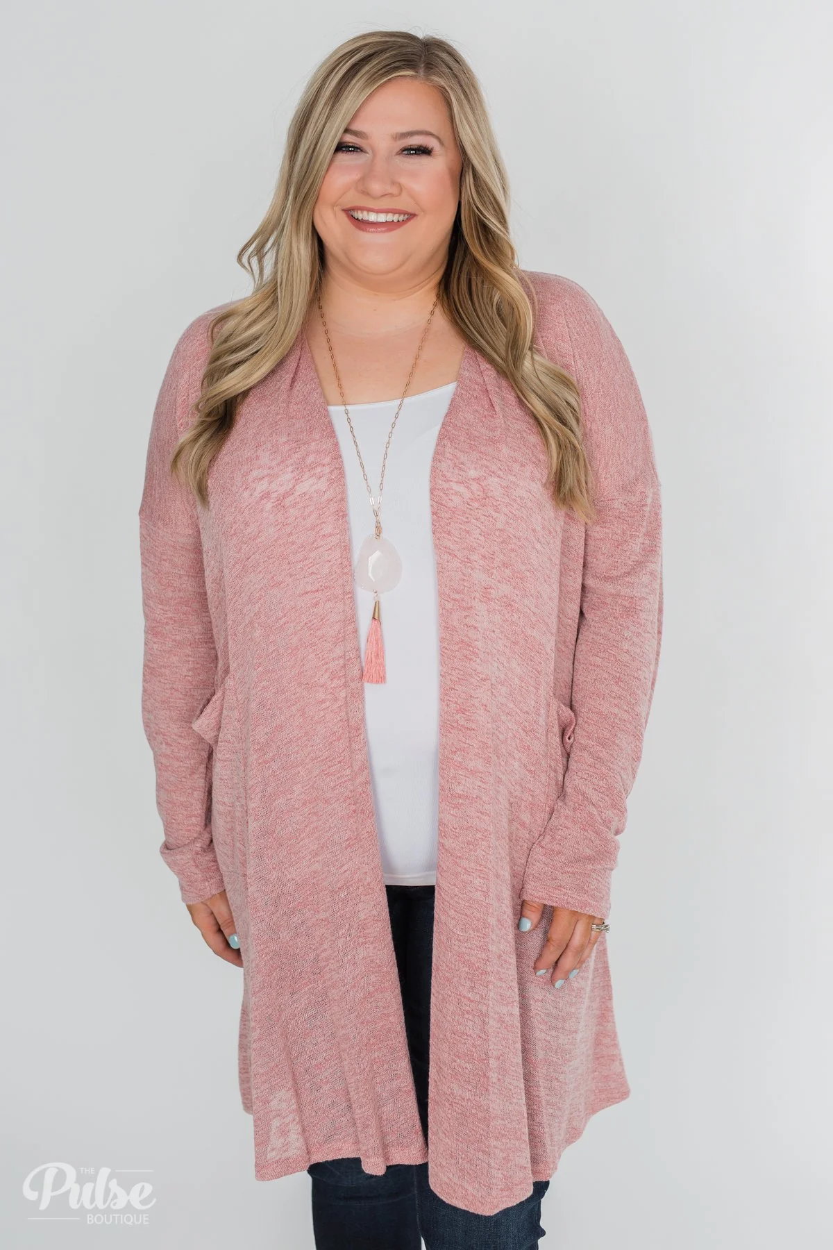 Long Way To Go Cardigan- Dusty Rose - Image 10