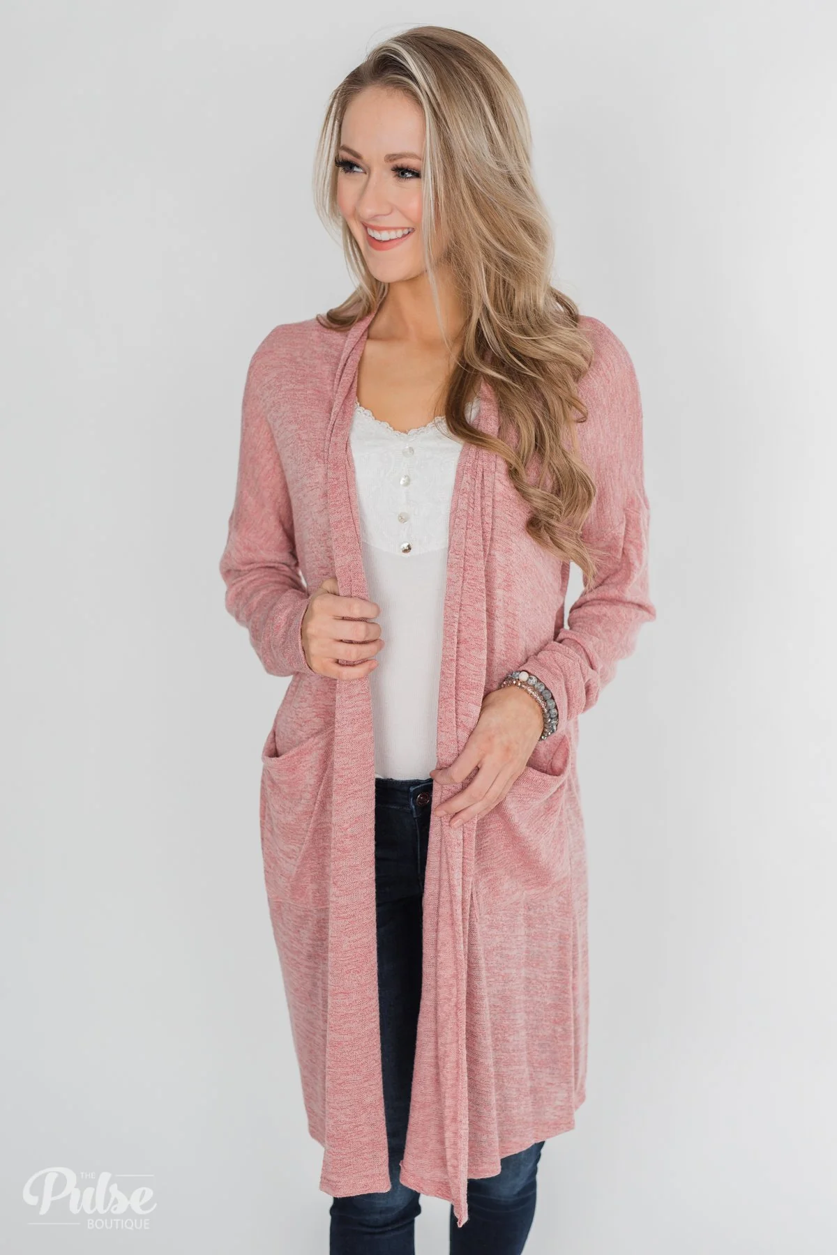 Long Way To Go Cardigan- Dusty Rose - Image 7