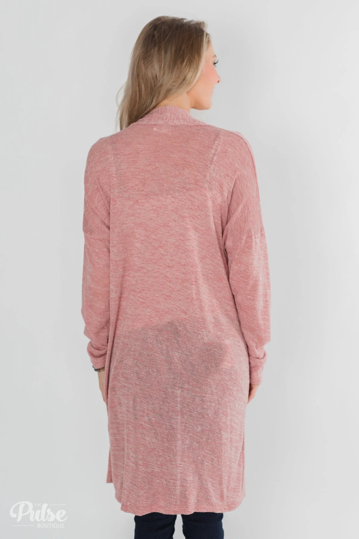 Long Way To Go Cardigan- Dusty Rose - Image 9