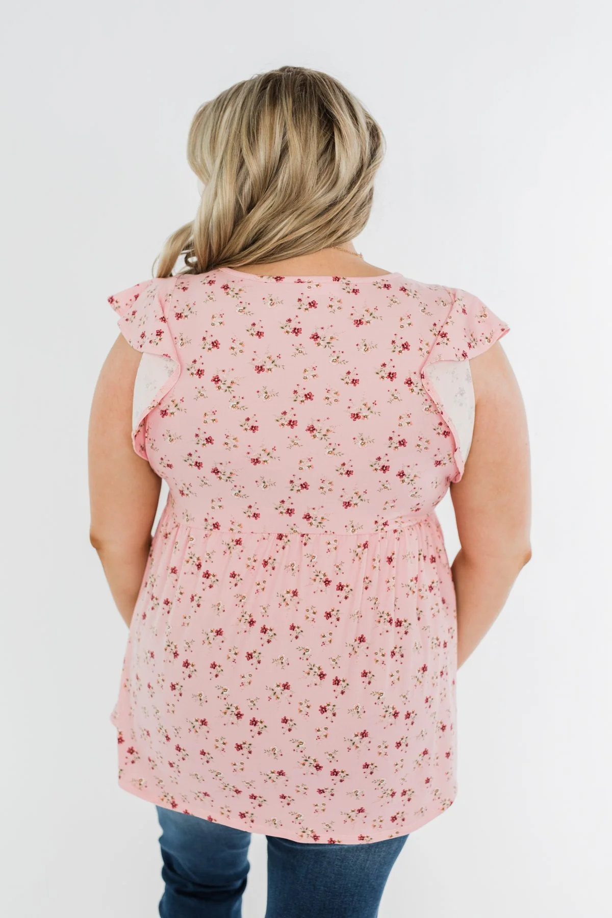 Longer Days Floral Babydoll Top- Pink - Image 10
