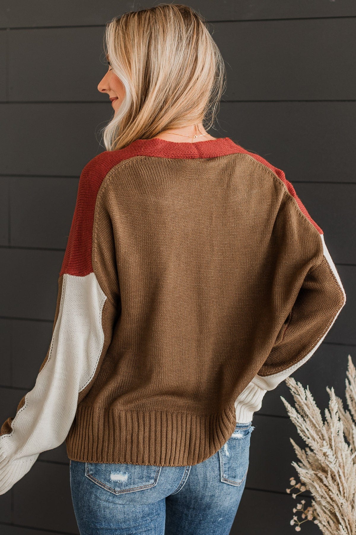 Longing For Fall Knit Cardigan- Rust & Olive - Image 7