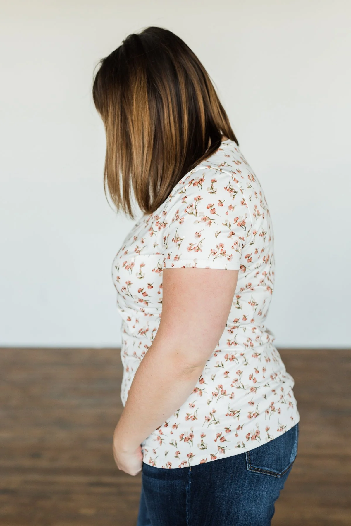 Look To The Sky Floral V-Neck Top- Ivory - Image 10