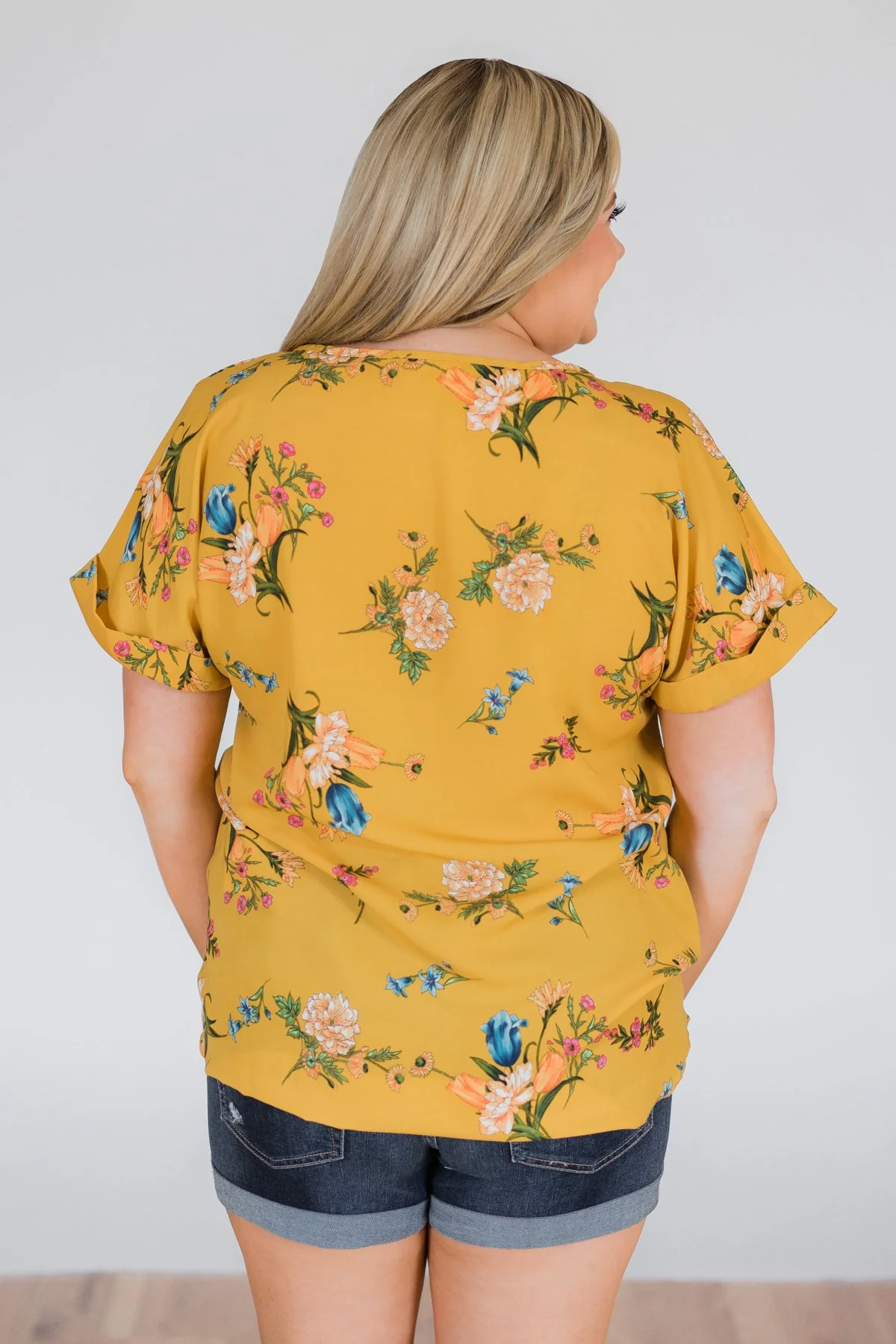 Looking Fine in Floral Tie Top- Mustard - Image 8