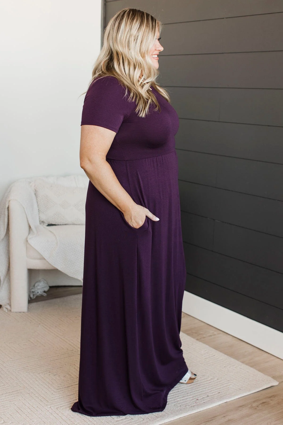 Looking Stunning Maxi Dress- Plum - Image 6