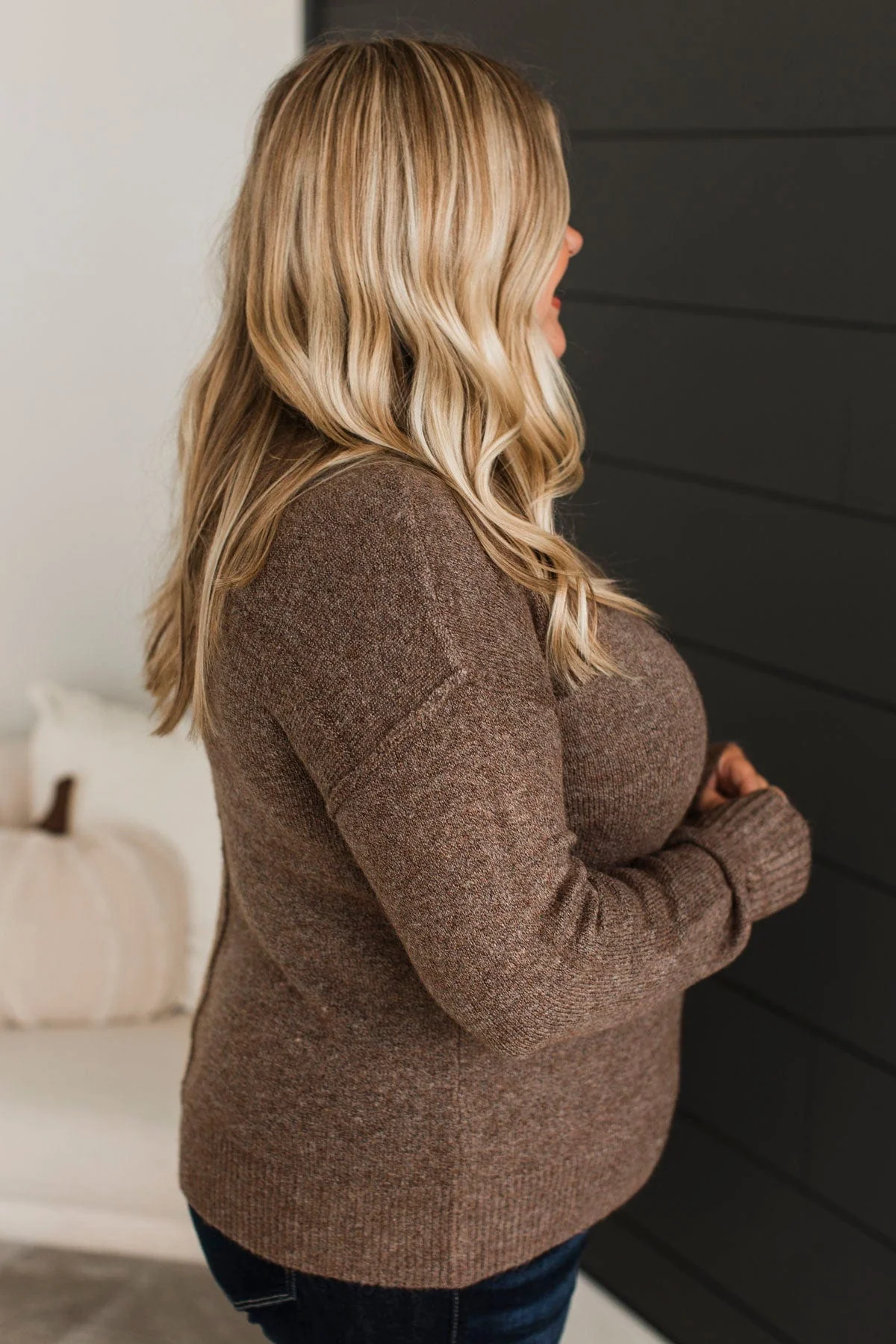 Looks Like Perfection Knit Sweater- Chocolate - Image 5