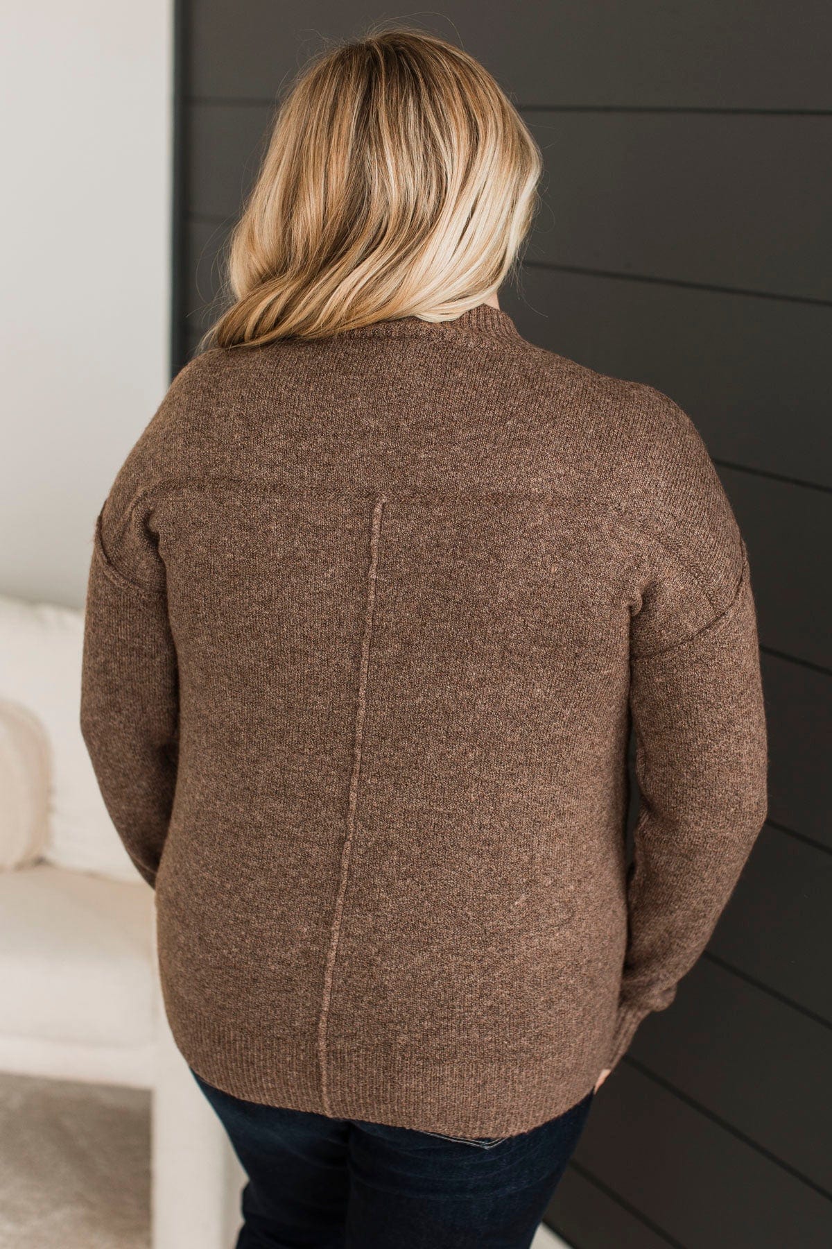 Looks Like Perfection Knit Sweater- Chocolate - Image 7