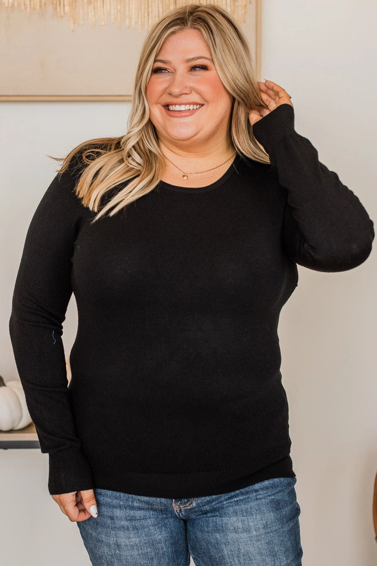 Lost In Your Love Knit Sweater- Black - Image 2