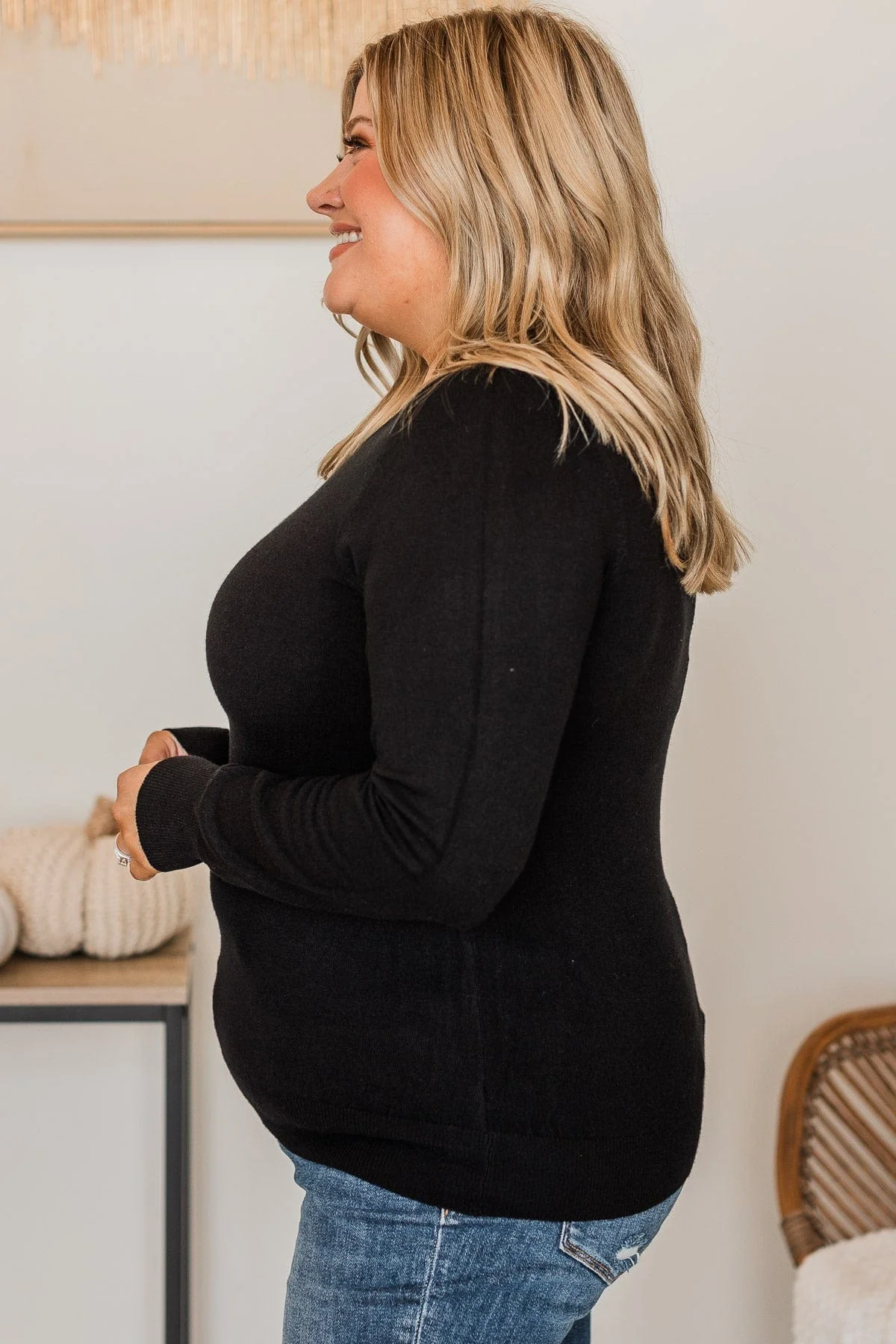 Lost In Your Love Knit Sweater- Black - Image 6
