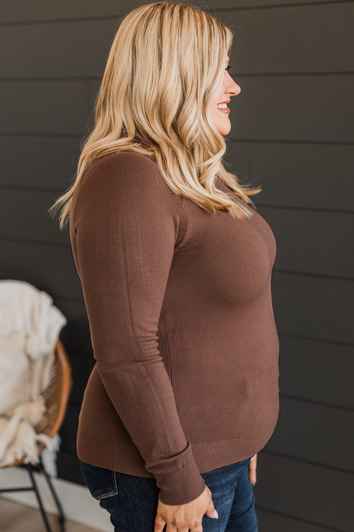 Lost In Your Love Knit Sweater- Brown - Image 5