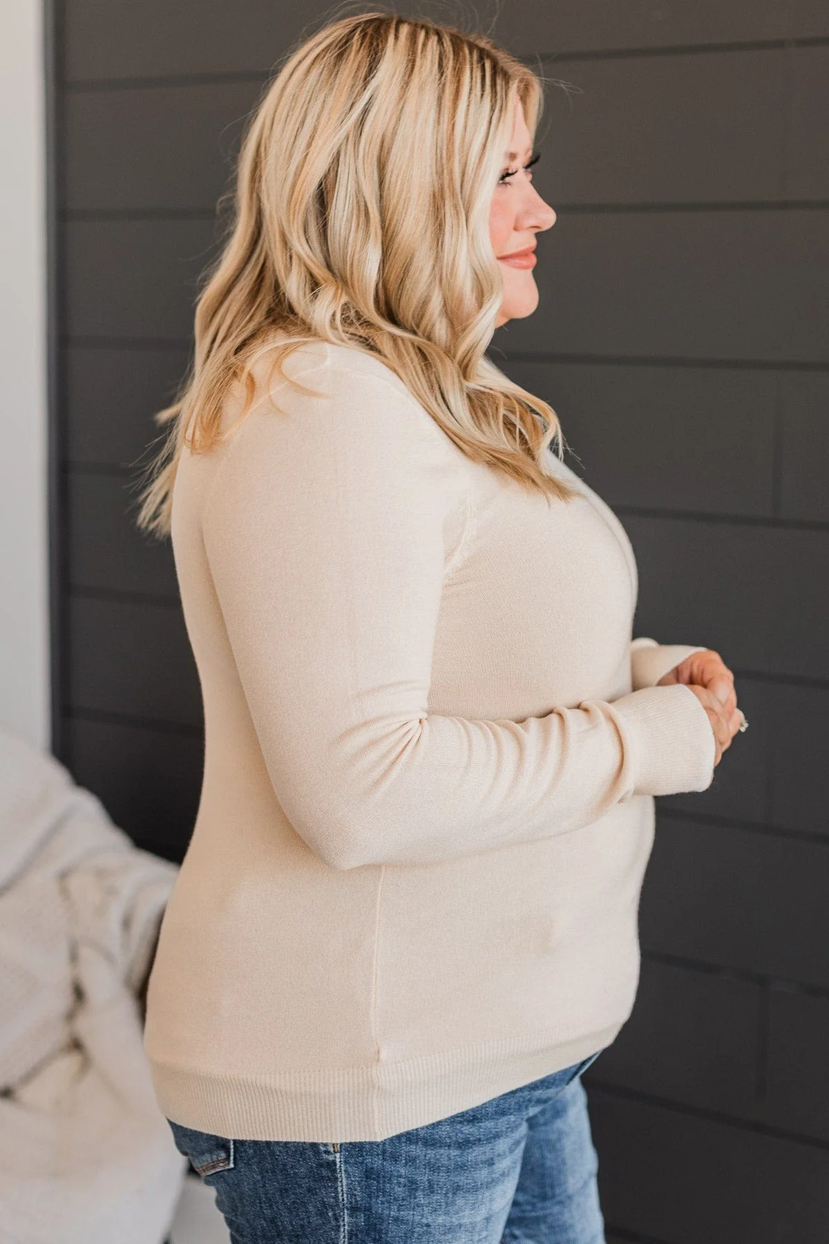 Lost In Your Love Knit Sweater- Cream - Image 6