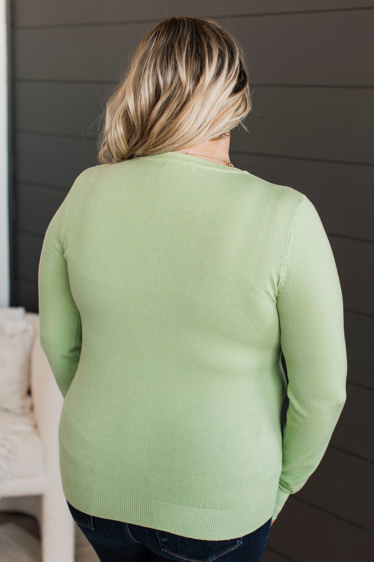 Lost In Your Love Knit Sweater- Light Green - Image 7