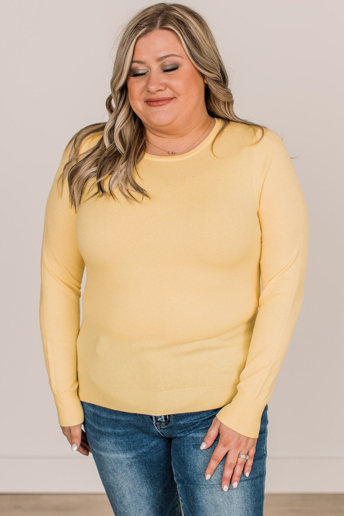Lost In Your Love Knit Sweater- Light Yellow - Image 3