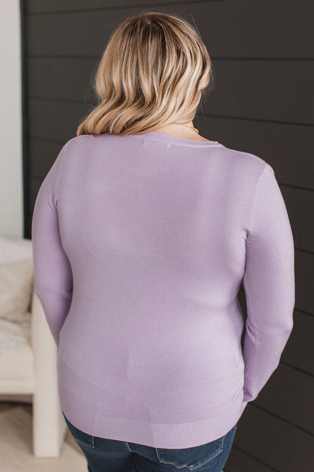 Lost In Your Love Knit Sweater- Lilac - Image 3