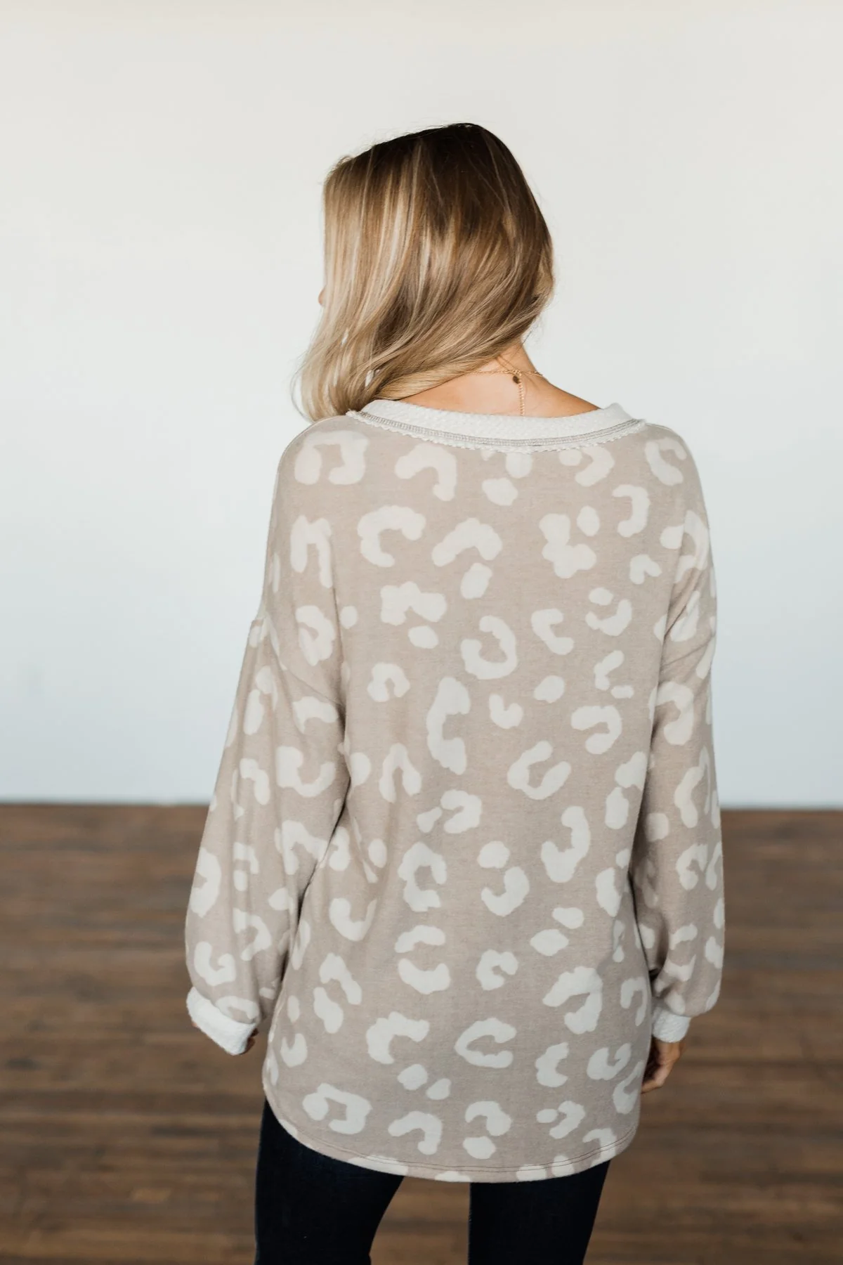Lost Without You Leopard Top- Light Taupe - Image 9