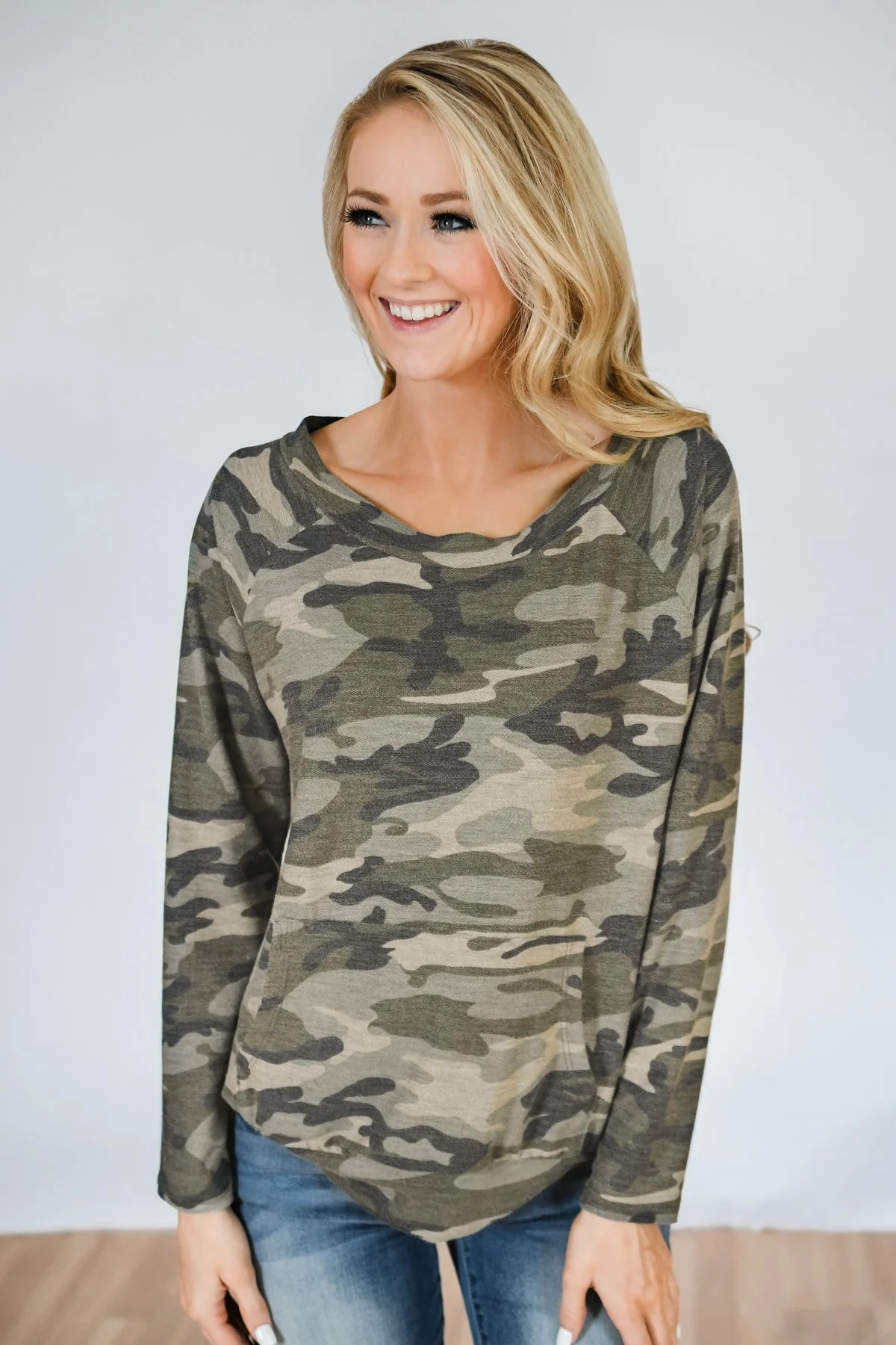 Lounging In Camo Long Sleeve Top - Image 7