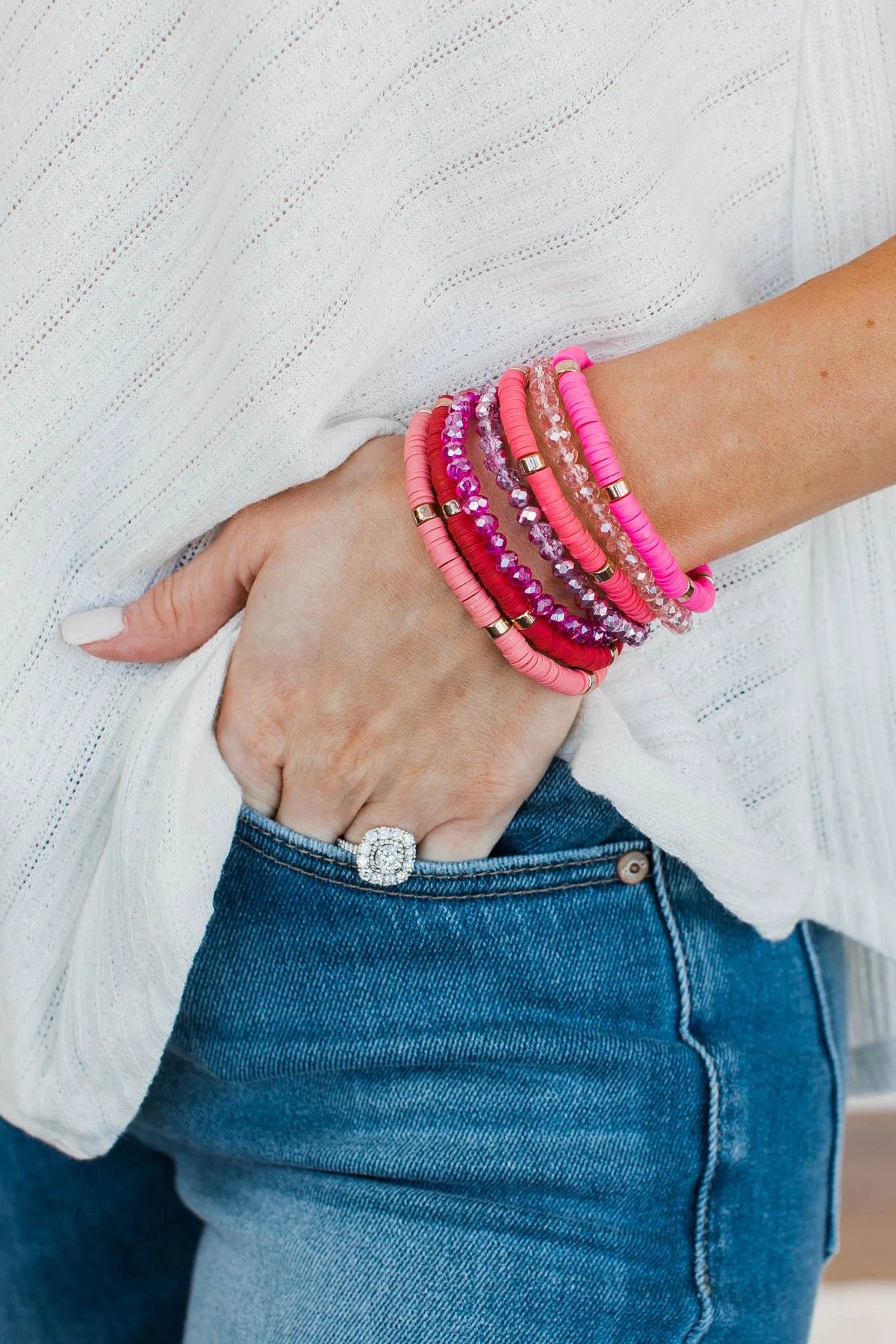 Love Being Girly Bracelet Set- Pink - Image 2