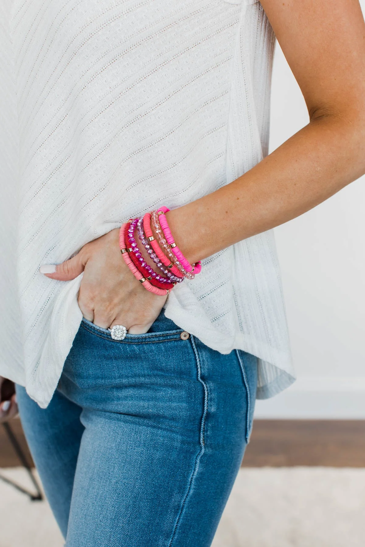 Love Being Girly Bracelet Set- Pink - Image 4
