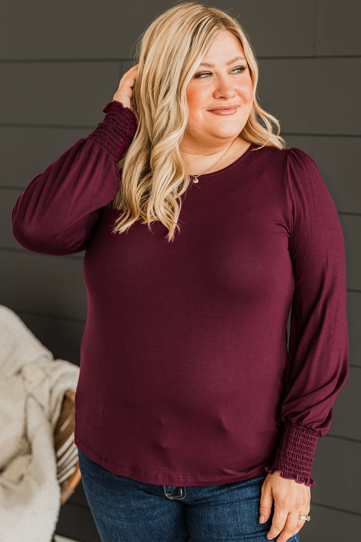 Love Found Us Knit Top- Burgundy - Image 4