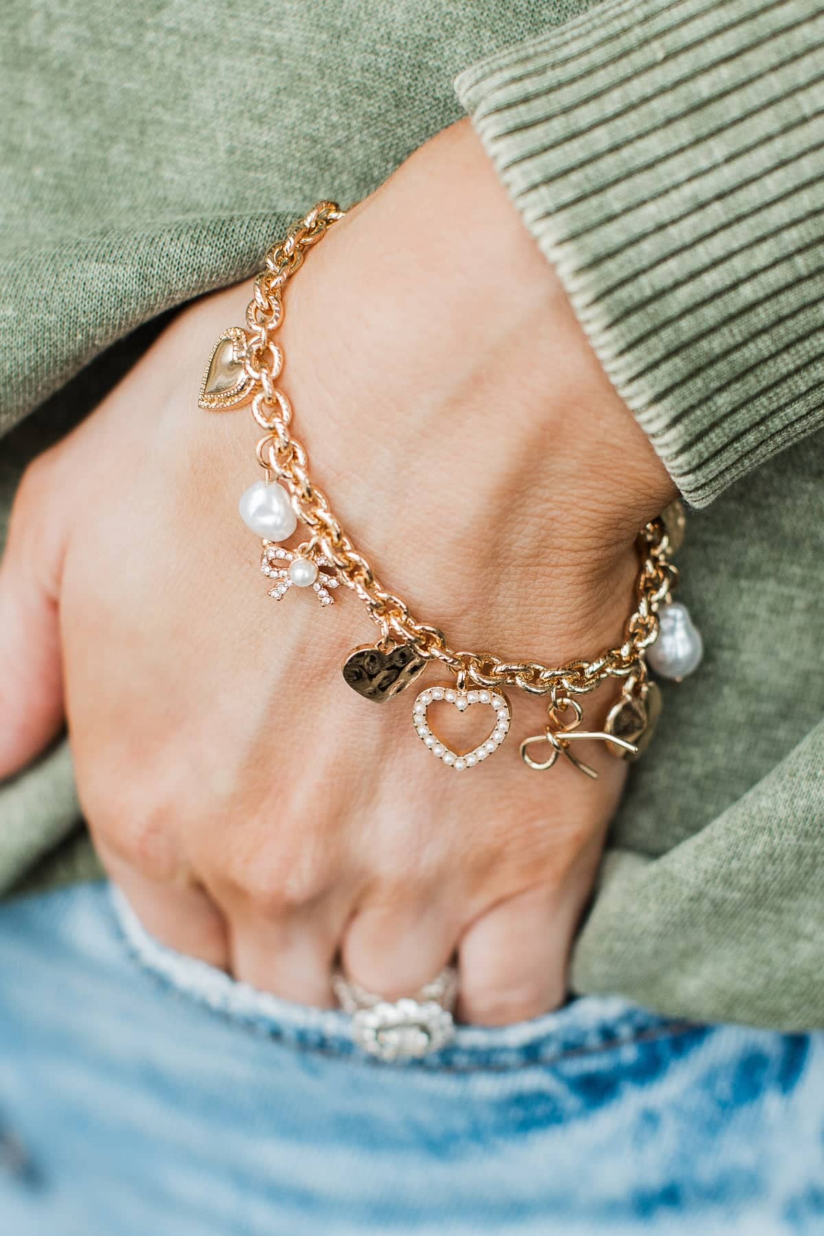 Love Is All We Need Charm Bracelet- Gold - Image 3