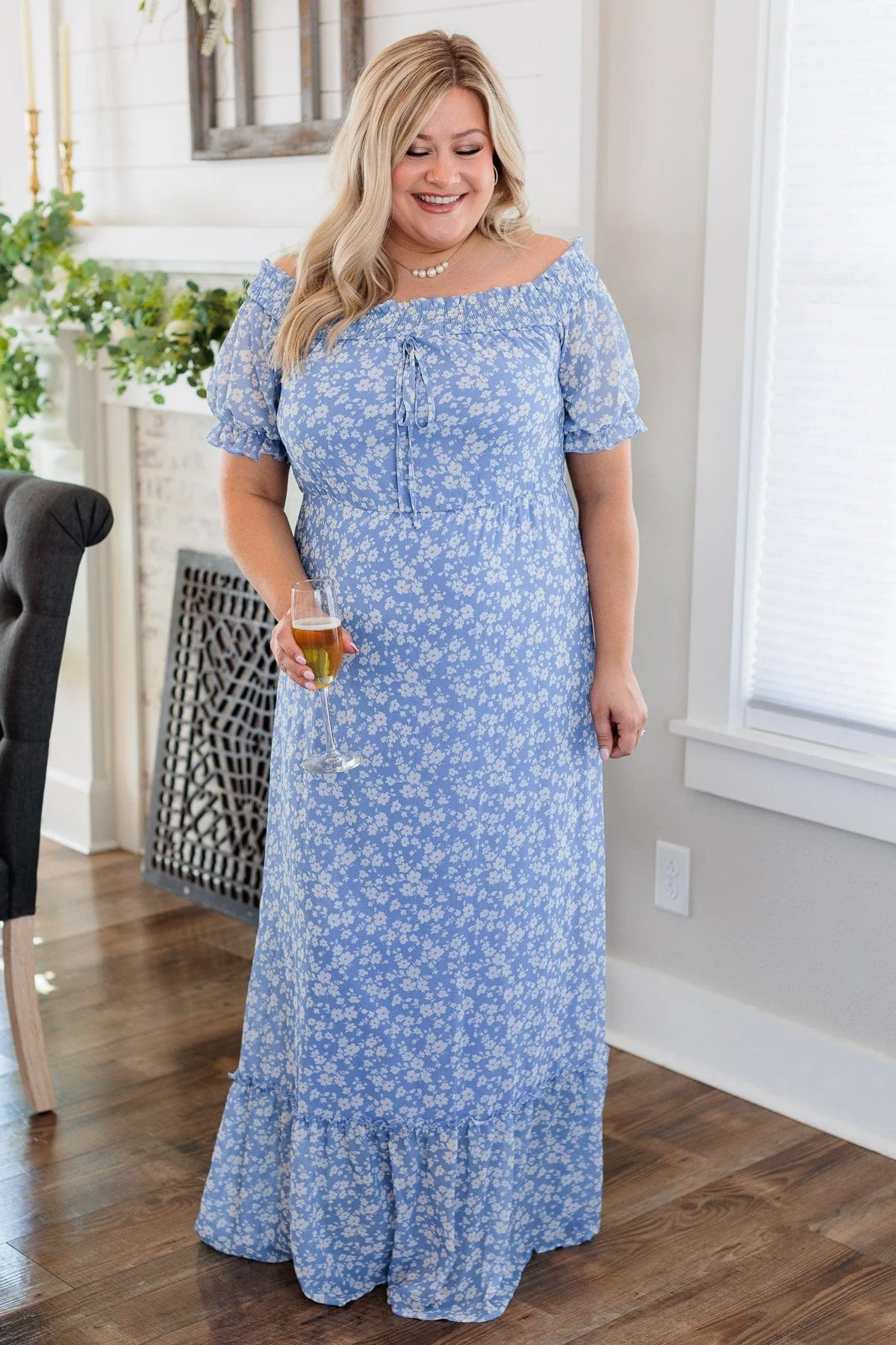Love Is In The Air Maxi Dress- Blue - Image 2