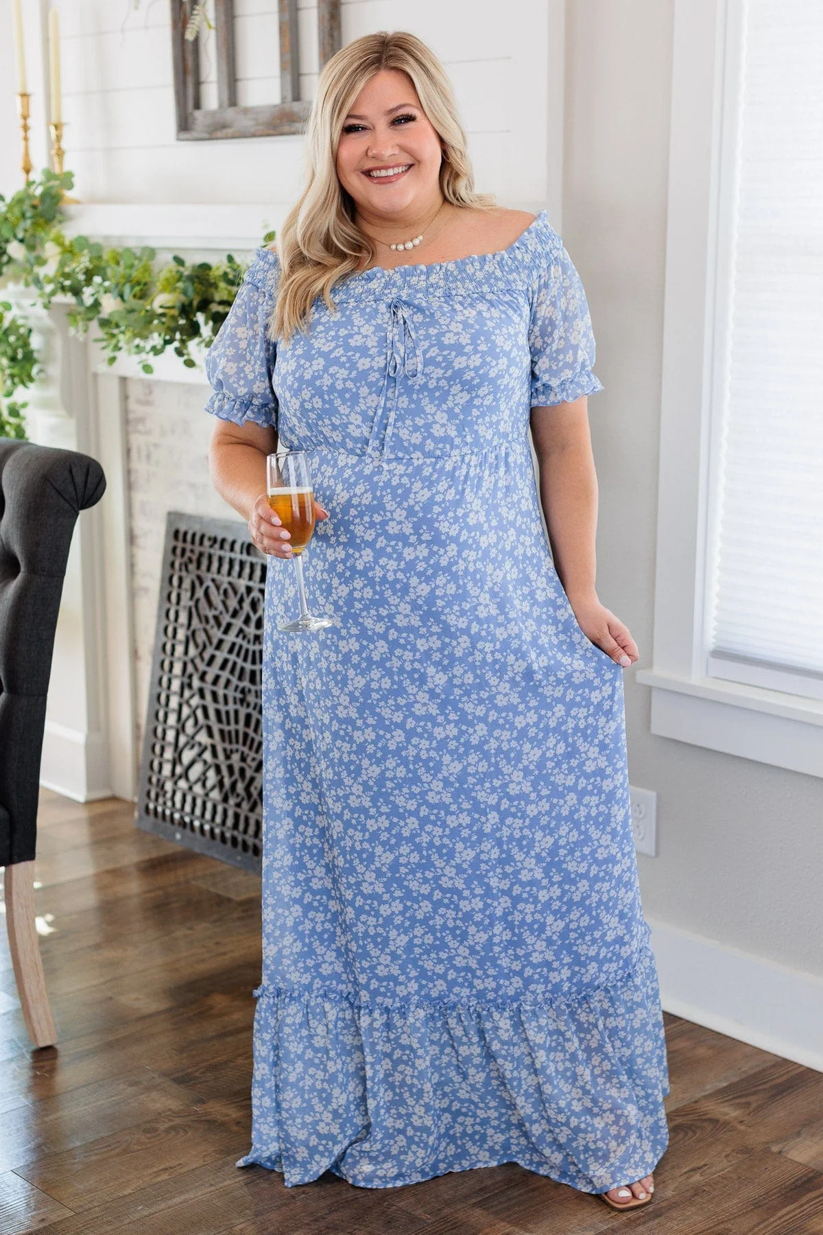 Love Is In The Air Maxi Dress- Blue - Image 4