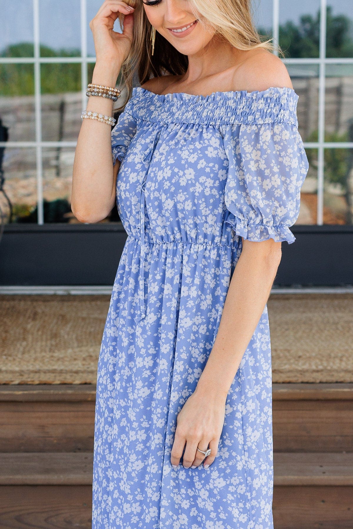 Love Is In The Air Maxi Dress- Blue - Image 5