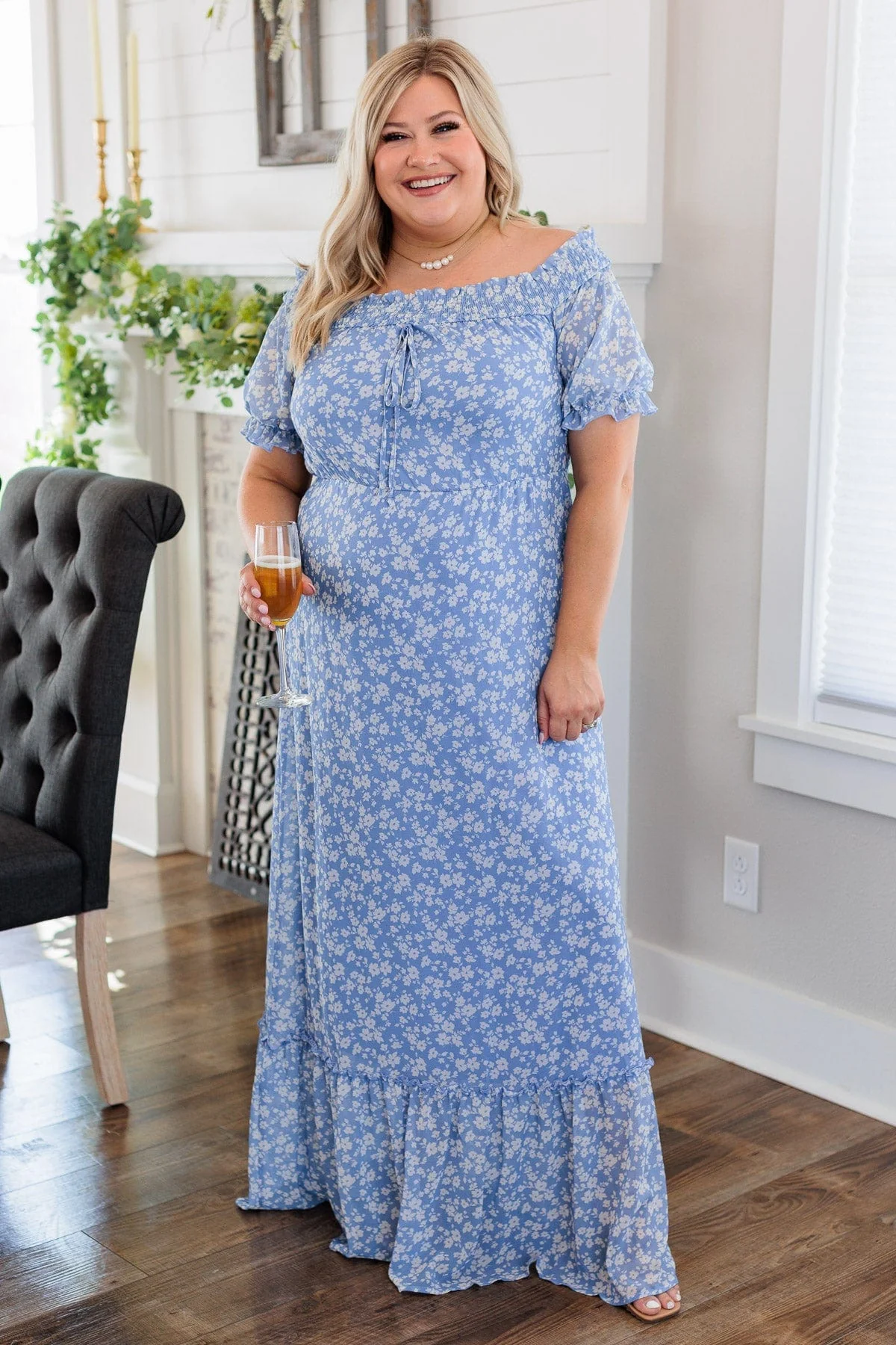 Love Is In The Air Maxi Dress- Blue - Image 6