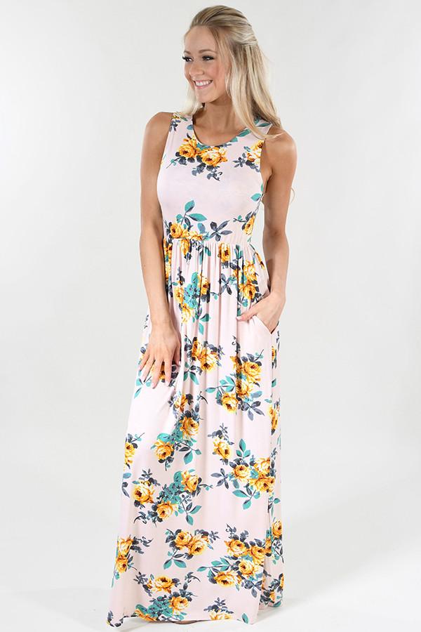 Love is Peachy Floral Maxi Dress - Image 3