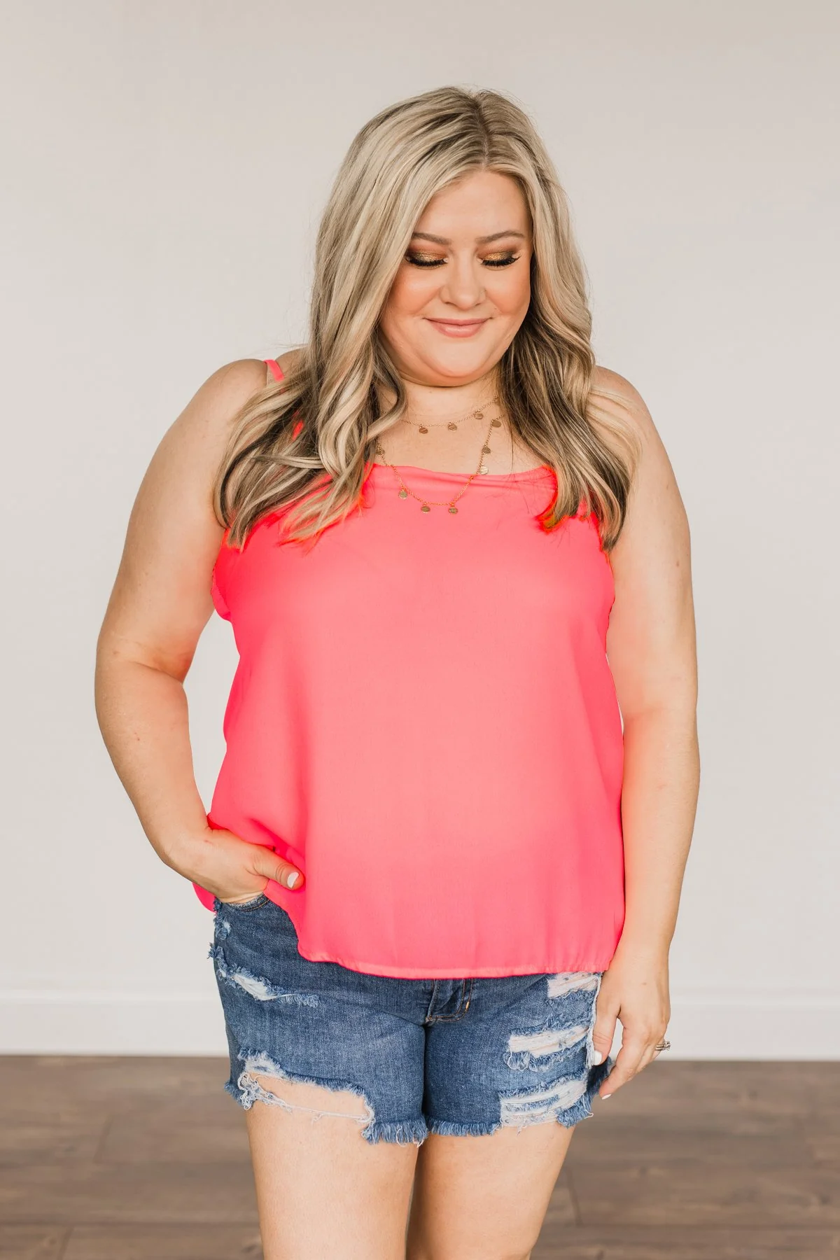 Love My Life Tank Top- Neon Pink - Image 3