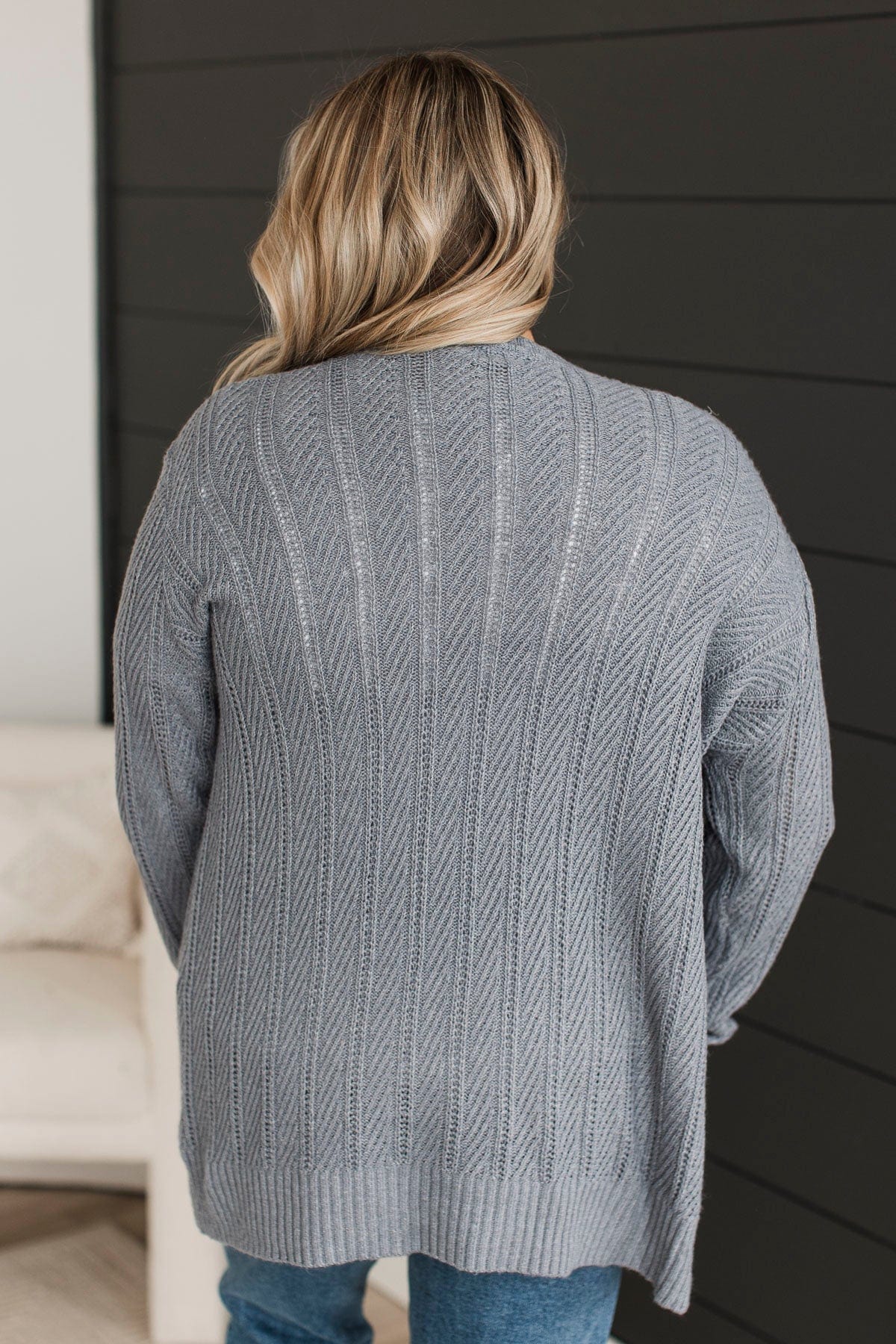 Love On Replay Knit Cardigan- Grey - Image 8