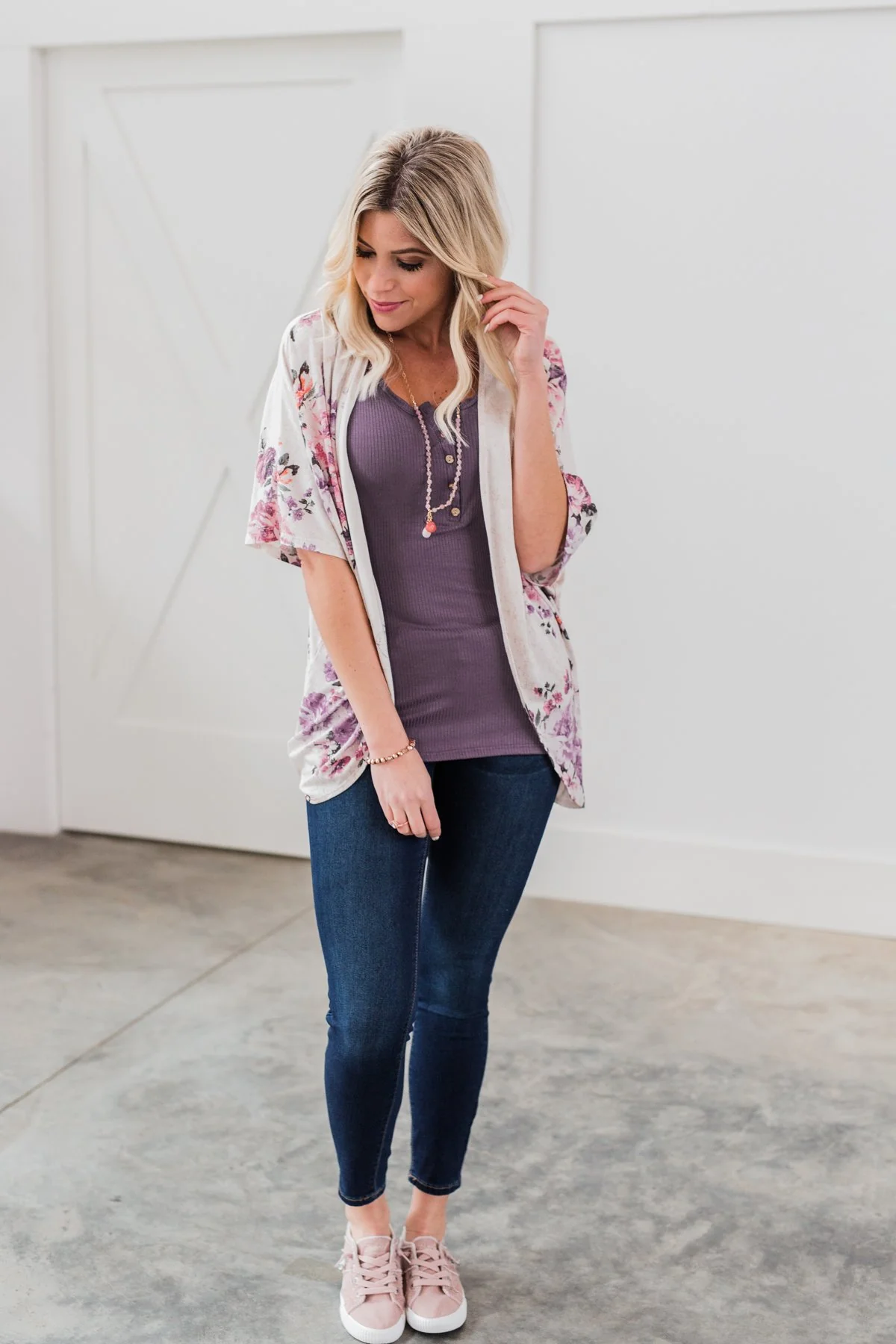 Love That I Give Floral Kimono- Purple Tones - Image 6