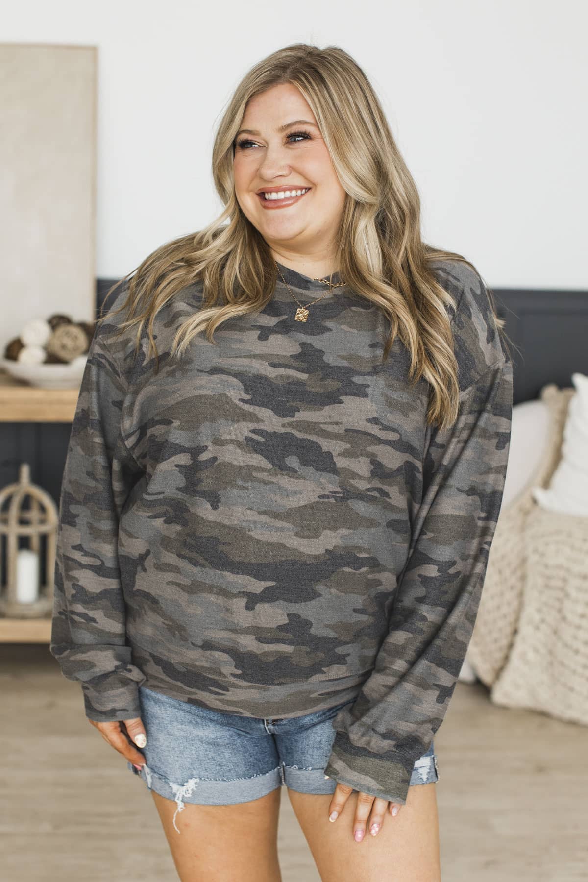 Love The Journey Long Sleeve Top- Camo - Image 3
