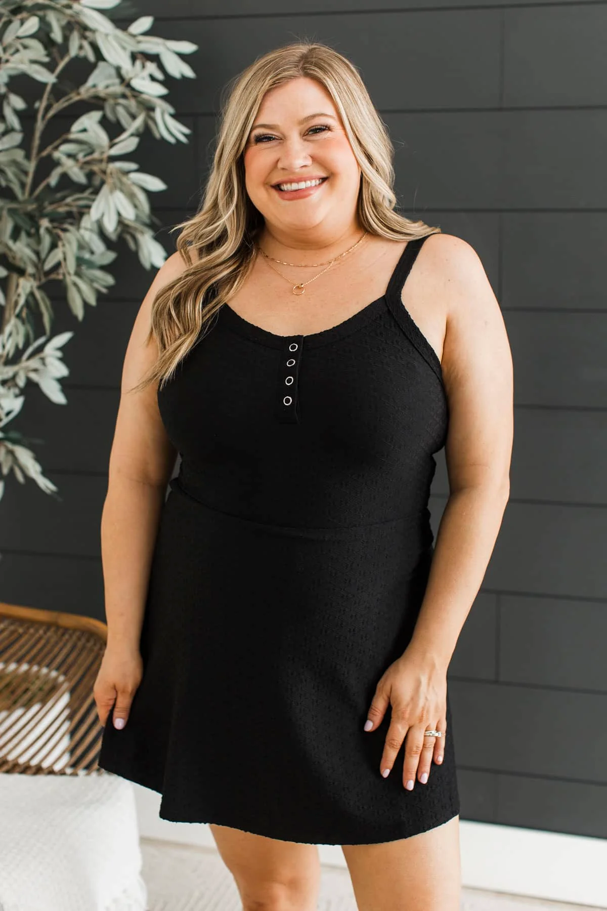 Love The Little Moments Mini Dress- Black - Image 2