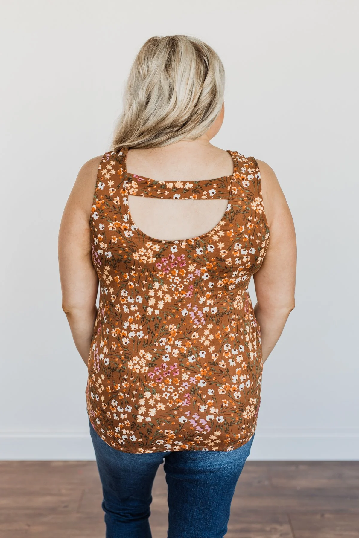 Love To Give Floral Tank Top- Brown - Image 13
