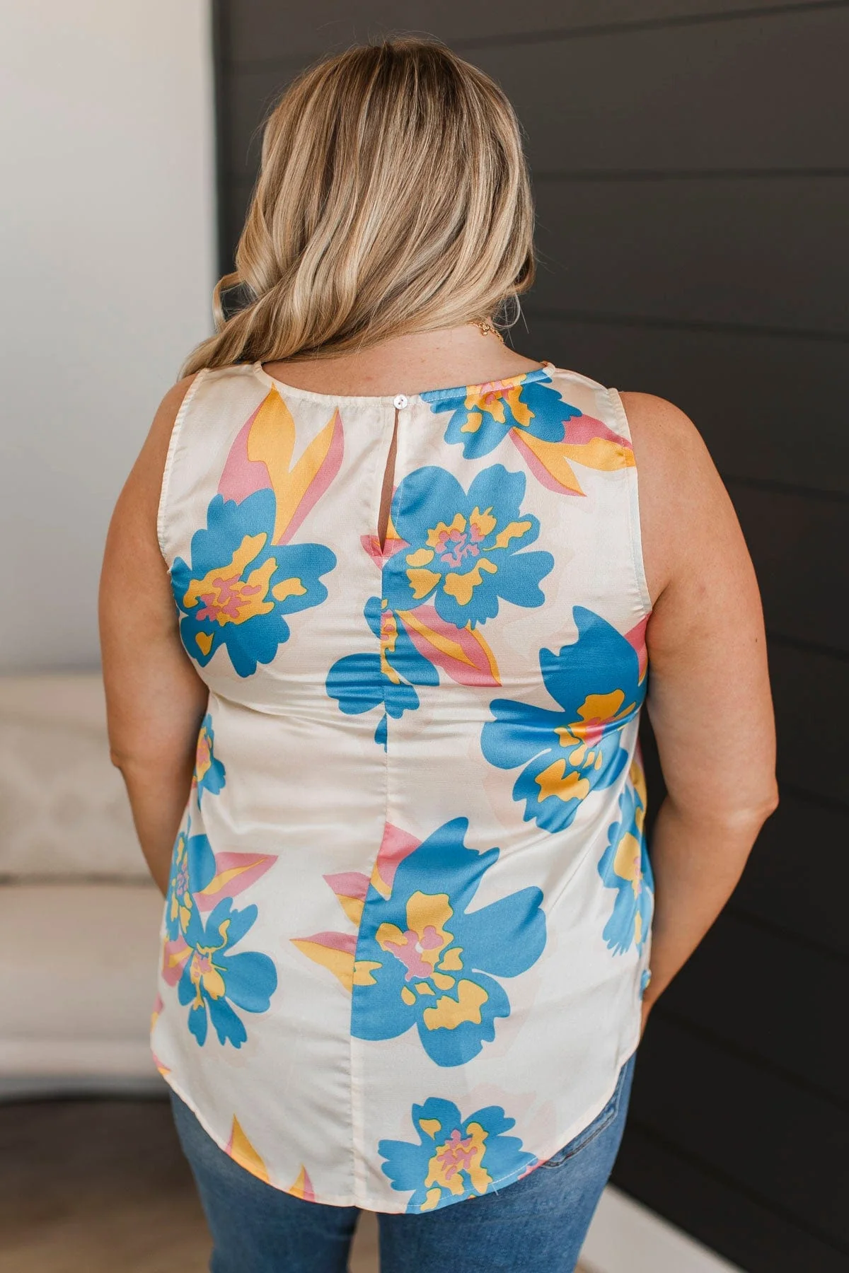 Love Will Come Our Way Floral Tank Top- Ivory - Image 7