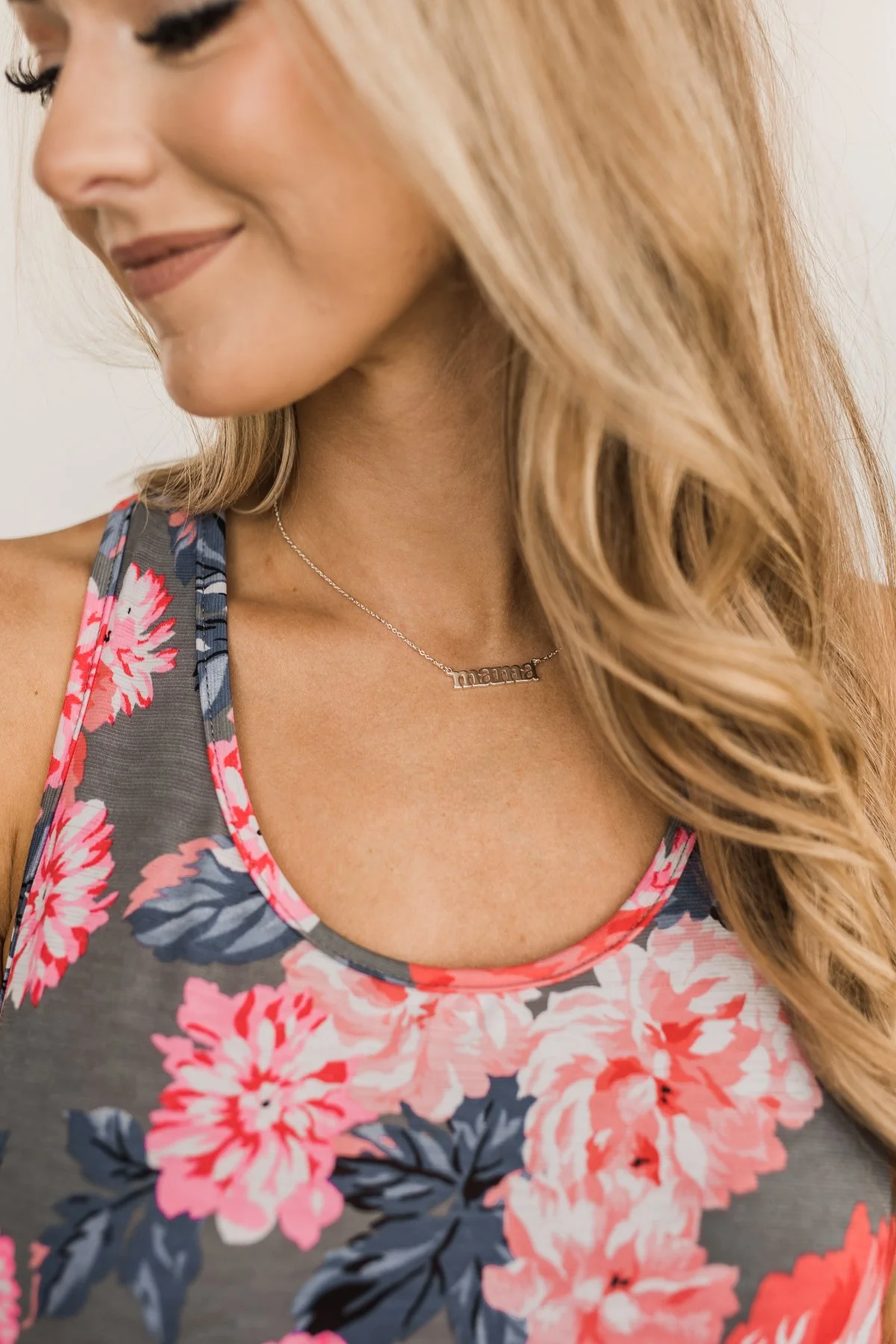 Love You Always "Mama" Chain Necklace- Silver - Image 2