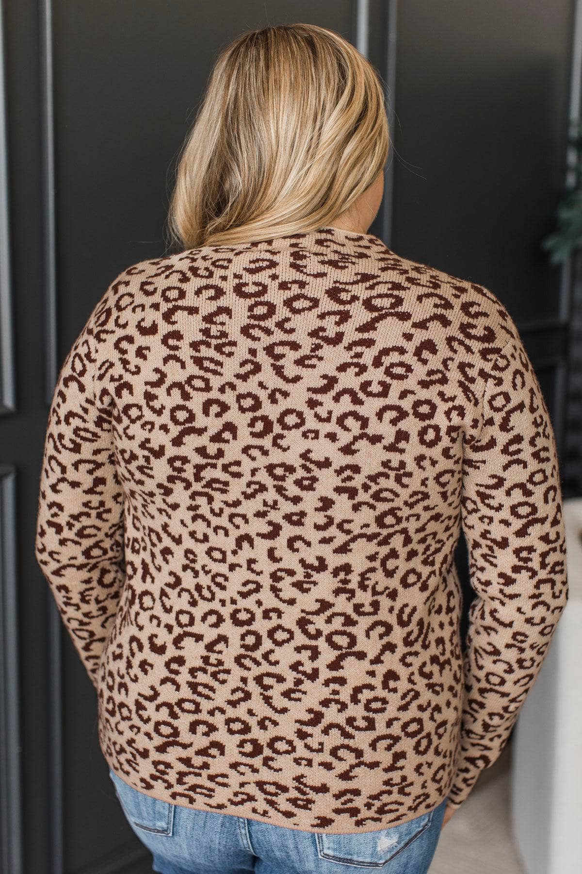 Love Yourself More Knit Sweater- Leopard - Image 7