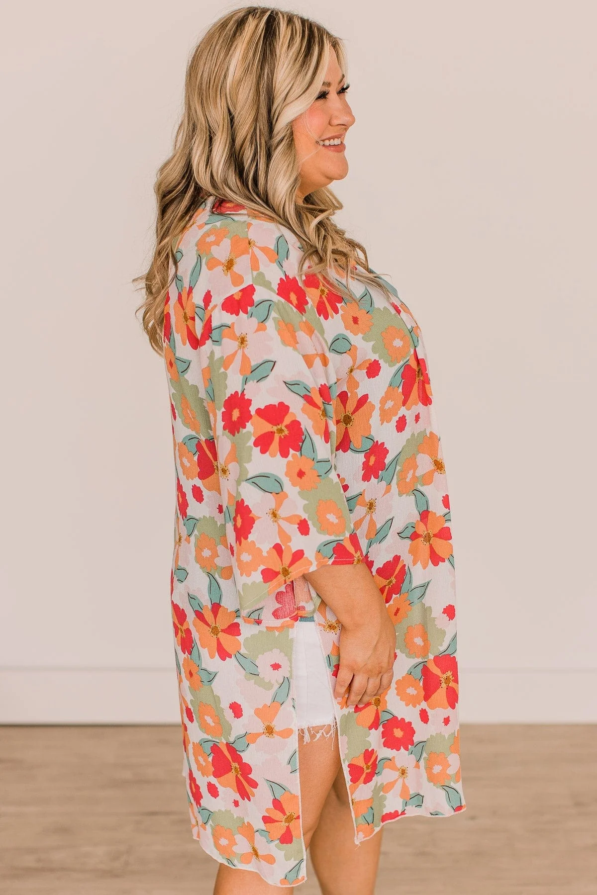 Lovely Days Ahead Floral Kimono- Ivory - Image 6