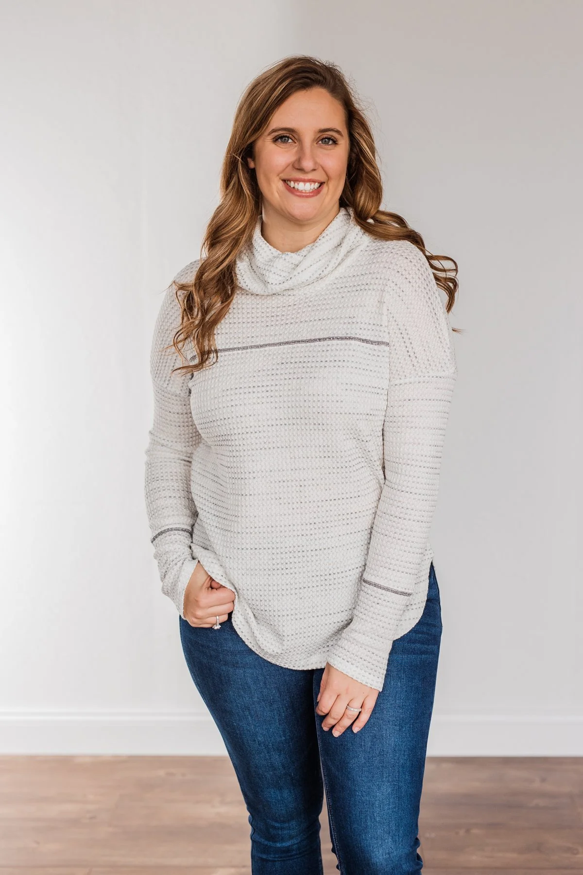 Lovely Life Cowl Neck Top- Ivory - Image 6