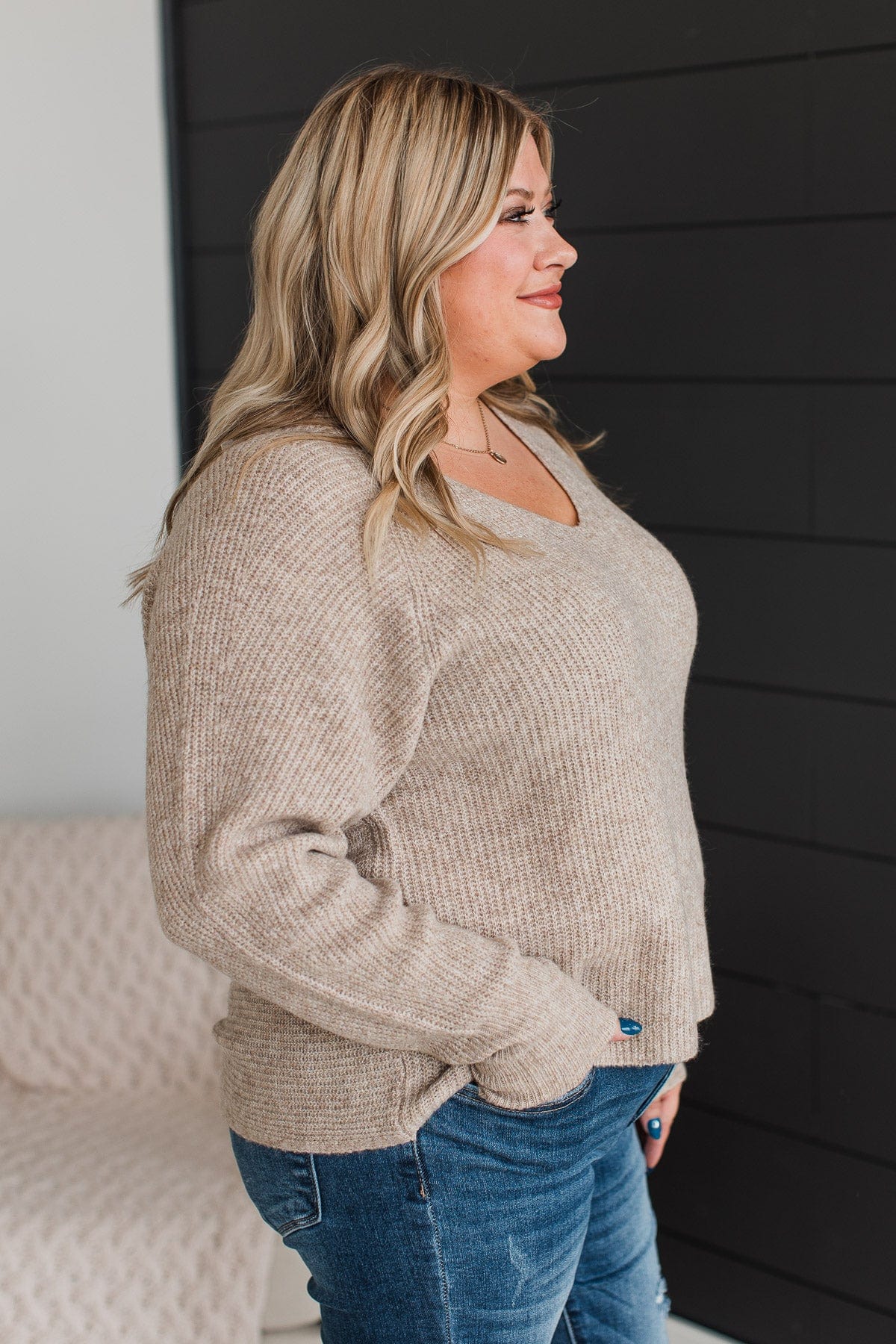 Lovely Meeting You Knit Sweater- Beige - Image 5