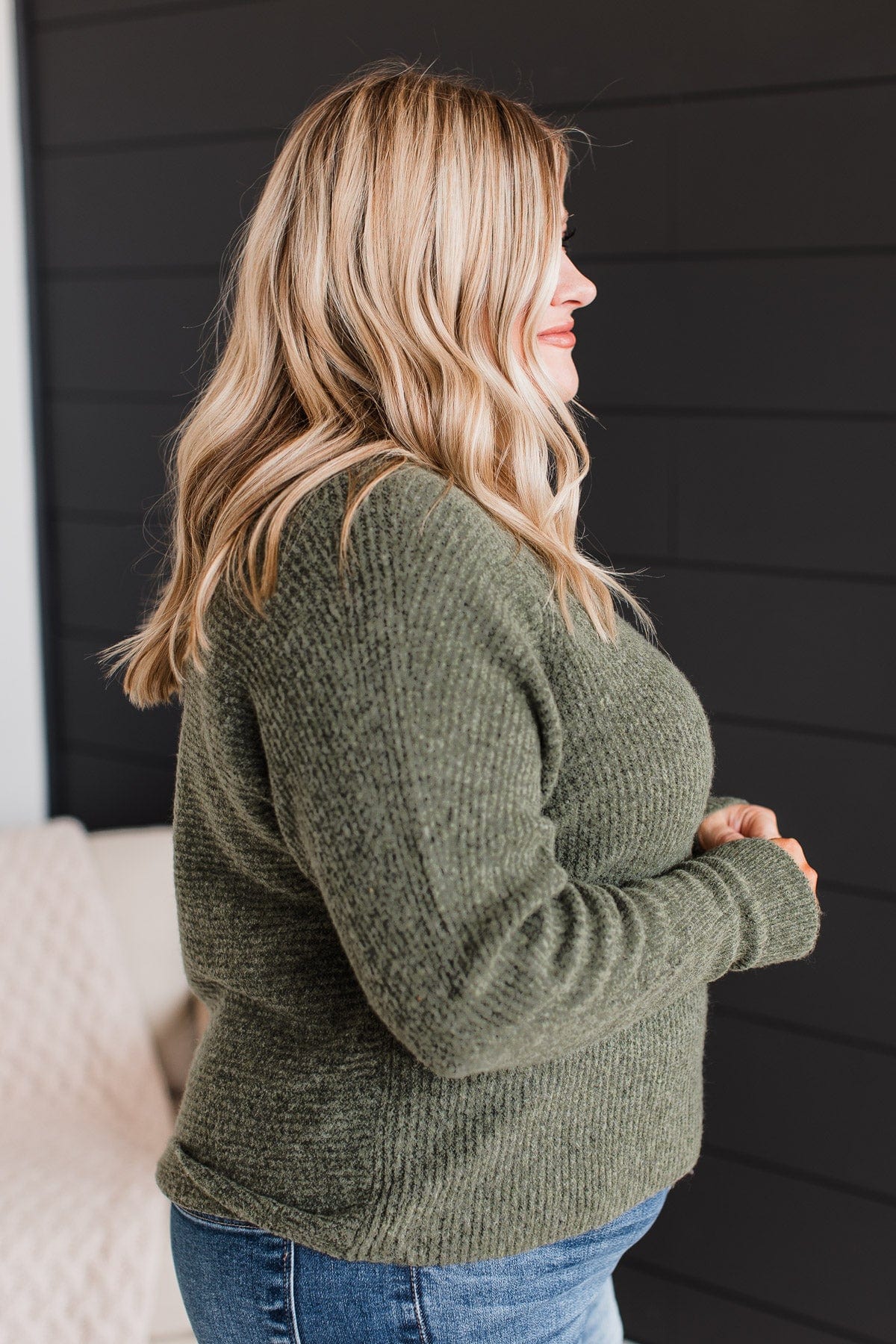 Lovely Meeting You Knit Sweater- Olive - Image 8