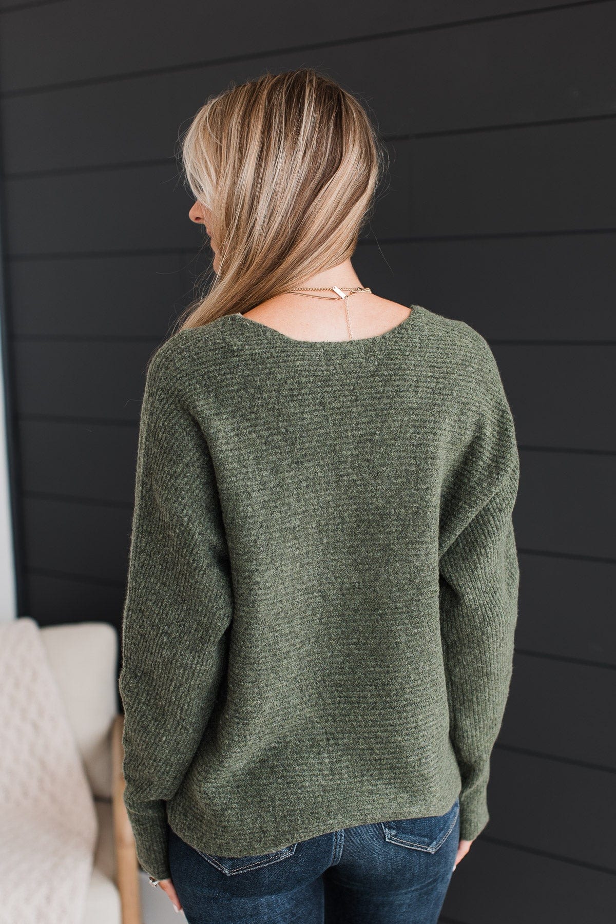 Lovely Meeting You Knit Sweater- Olive - Image 9