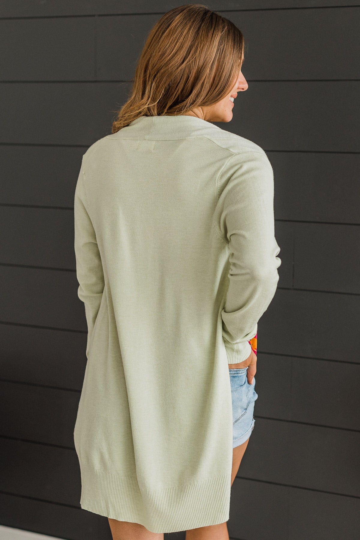 Lovely New Day Knit Cardigan- Pale Green - Image 6