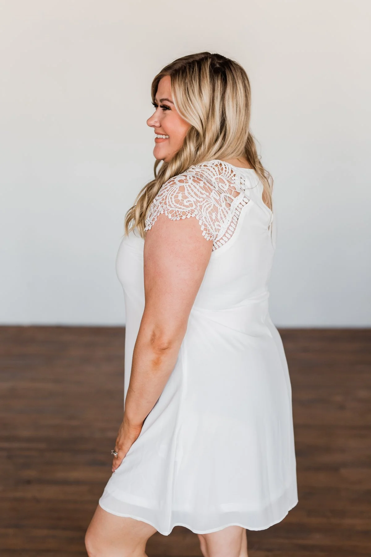 Love's On Time Shapeless Dress- White - Image 6