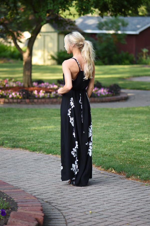 Lovestitch Floral Maxi Dress ~ Black - Image 4