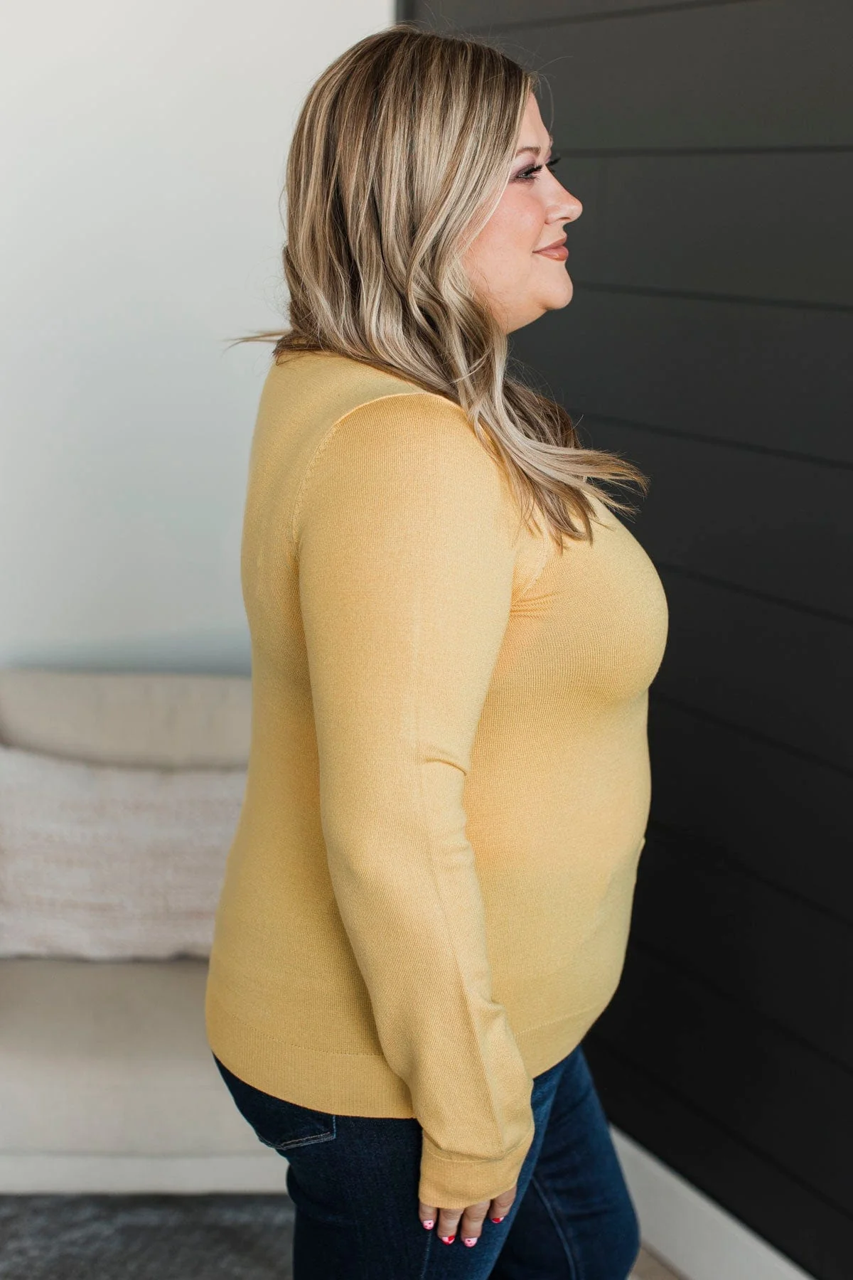 Loving Devotions Knit Sweater- Yellow - Image 6