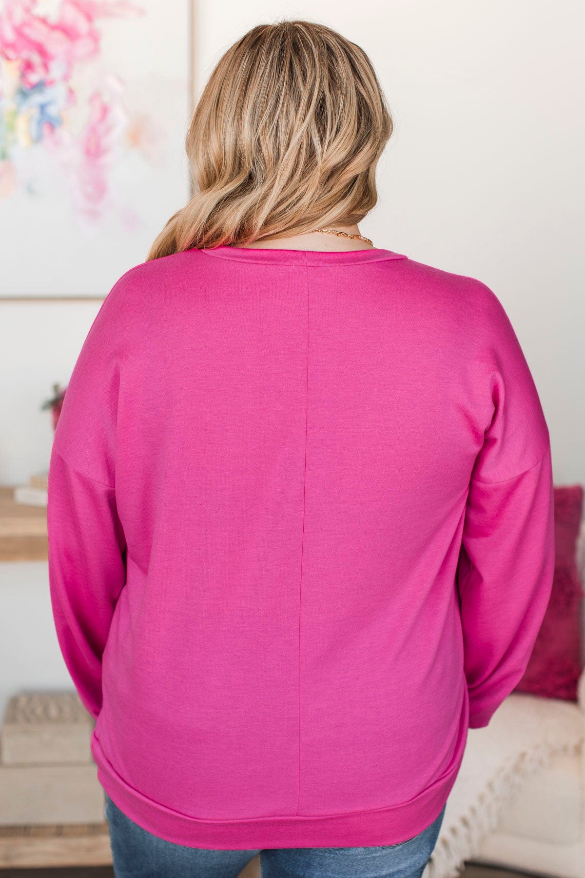 Loving Memories Knit Top- Fuchsia - Image 8