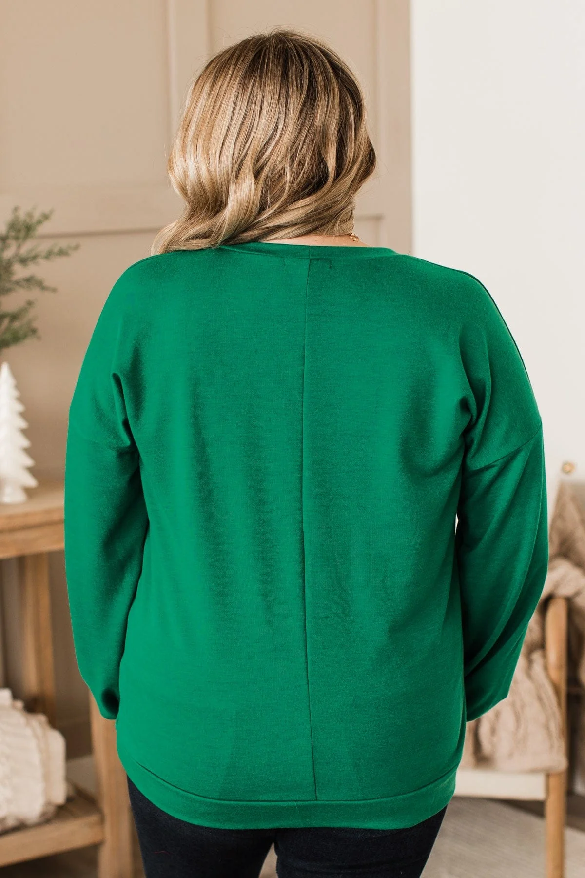 Loving Memories Knit Top- Kelly Green - Image 3