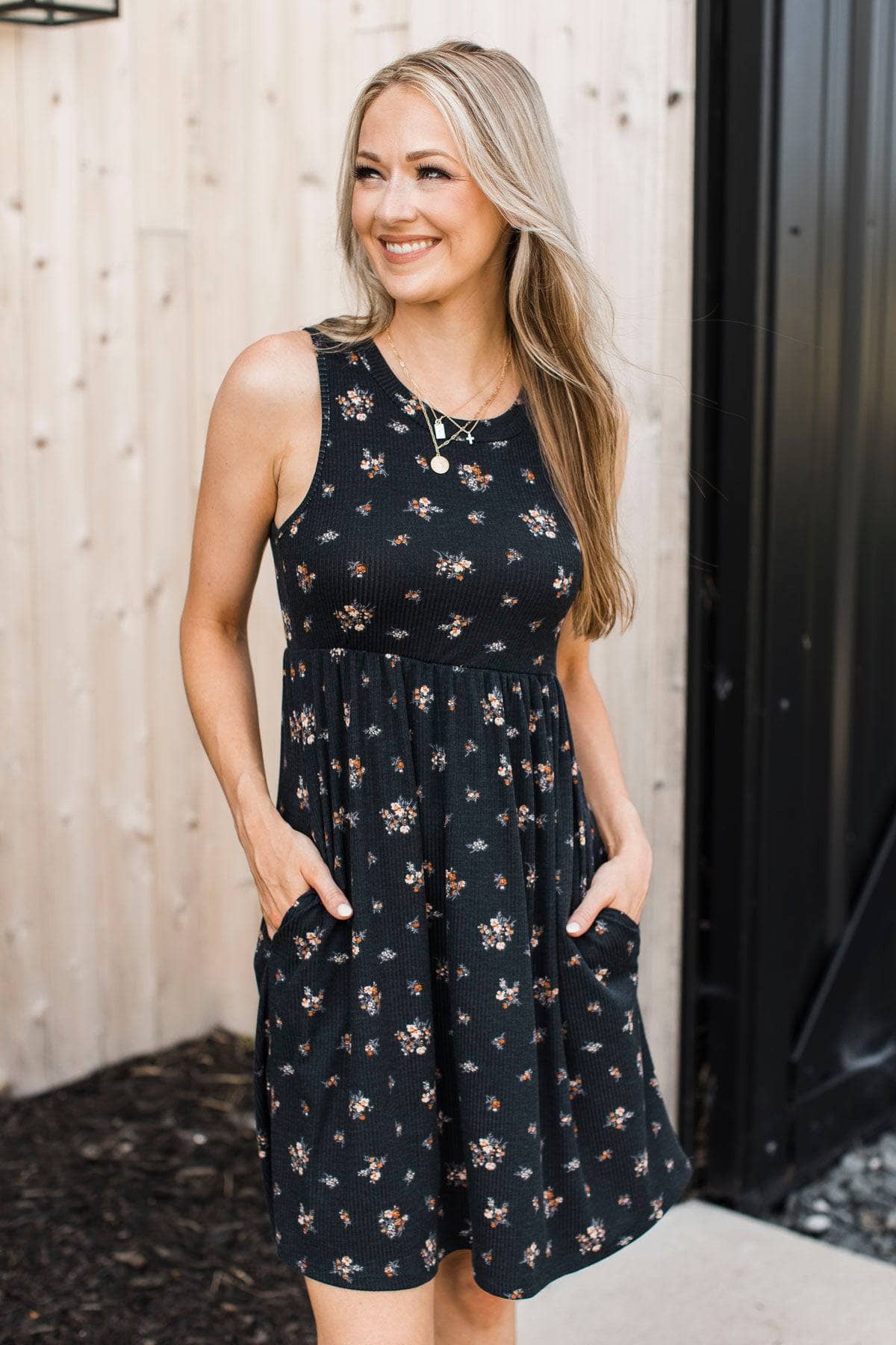 Loving This Feeling Floral Dress- Navy - Image 6
